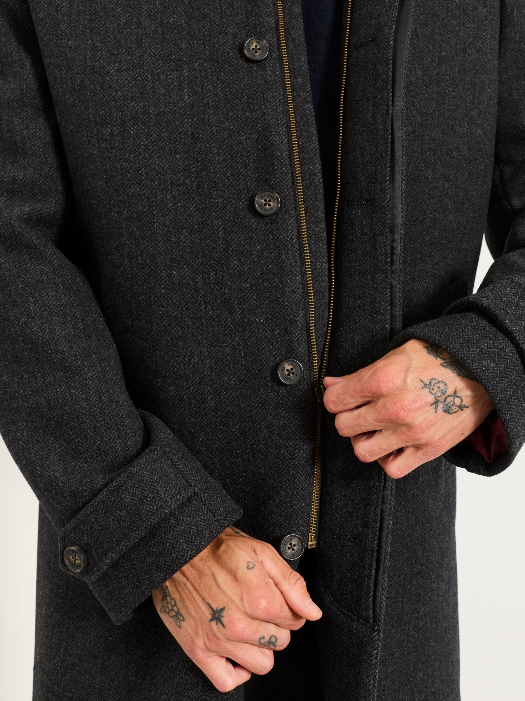 Pendeen Charcoal Grey Wool Mix Overcoat - Image 3 of 6