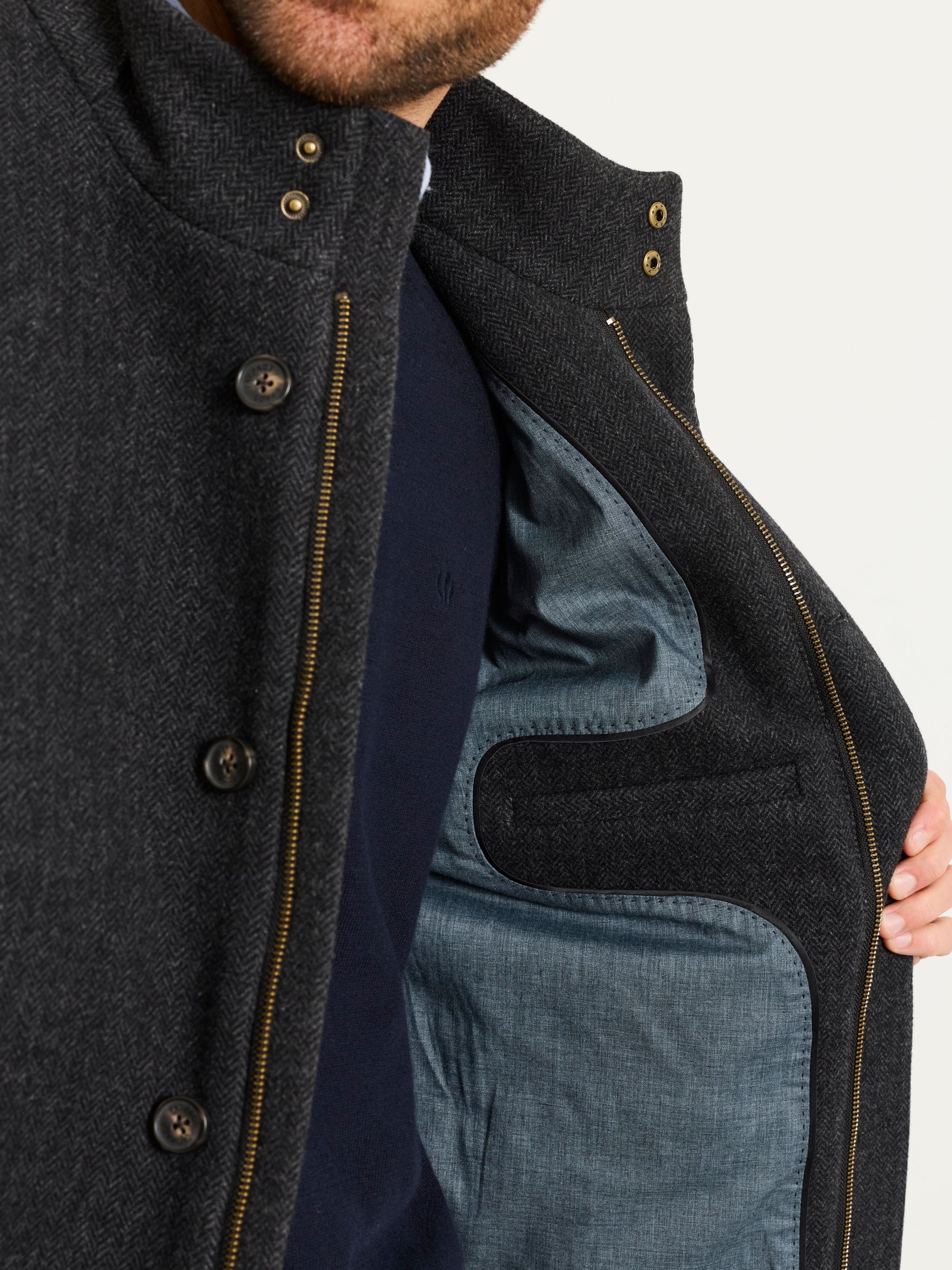 Pendeen Charcoal Grey Wool Mix Overcoat - Image 6 of 6 Pendeen Charcoal Grey Wool Mix Overcoat - Image 6 of 6