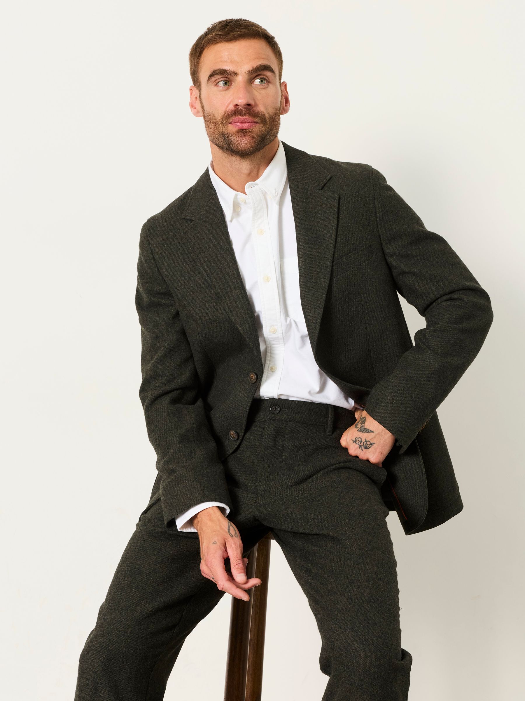Witley Dark Green Wool Mix Blazer - Image 5 of 5