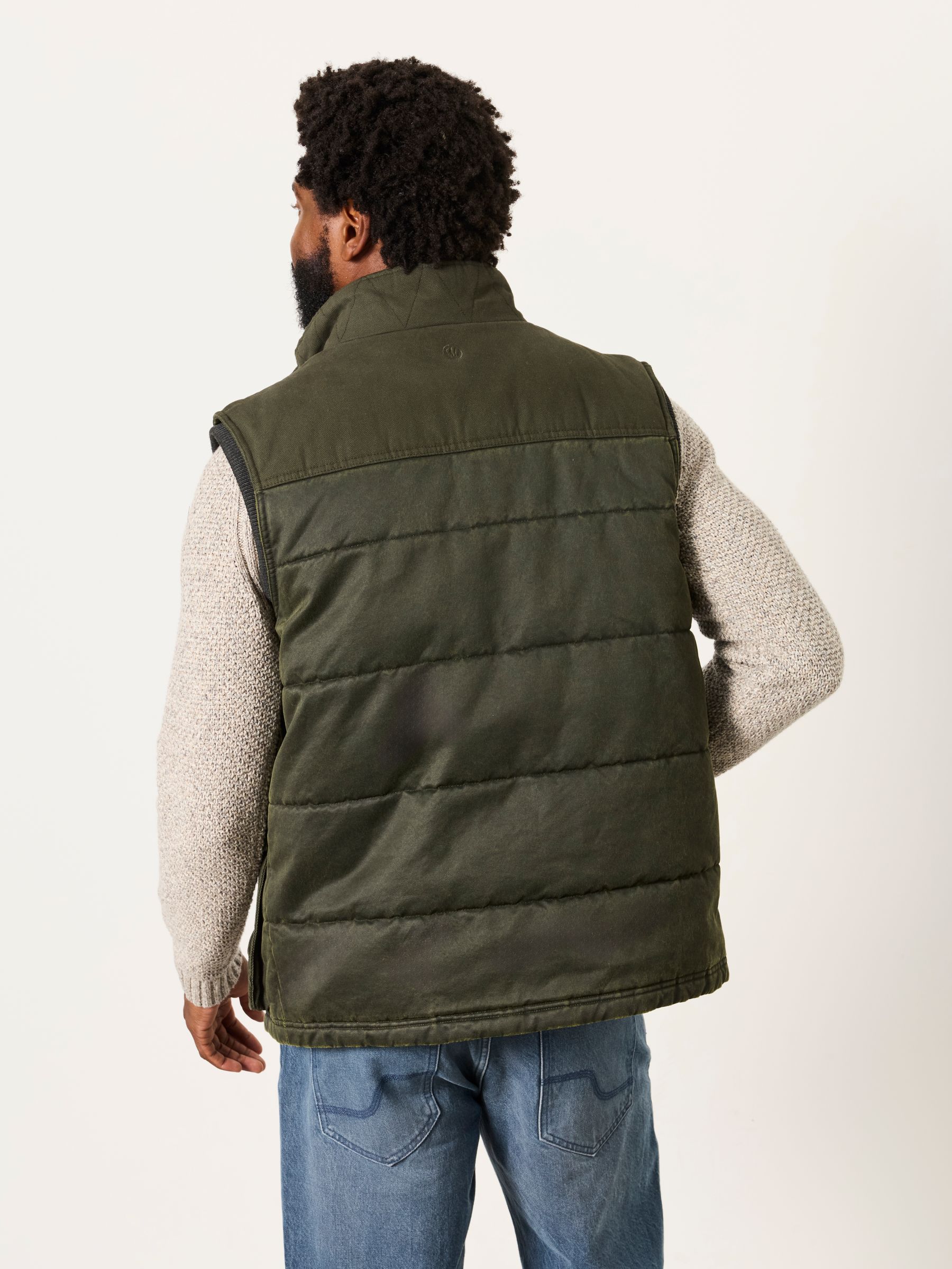 Khaki Green Broadsands Quilted Gilet - Image 2 of 6 Khaki Green Broadsands Quilted Gilet - Image 2 of 6