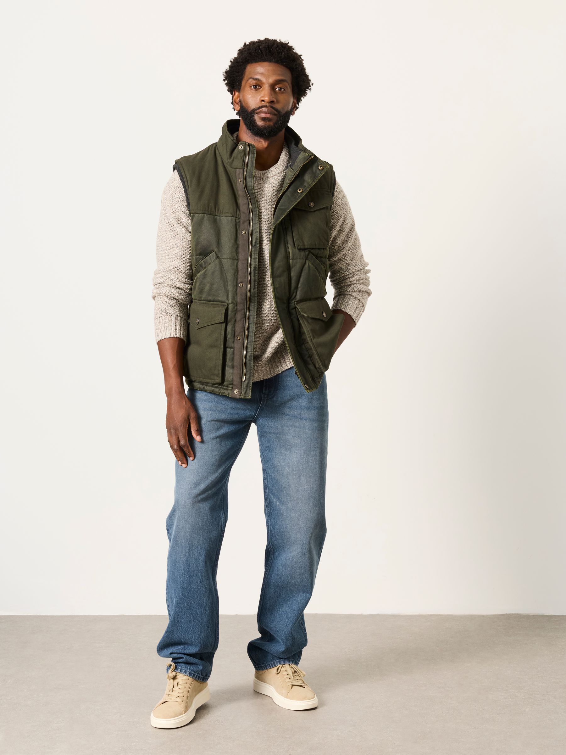Khaki Green Broadsands Quilted Gilet - Image 3 of 6