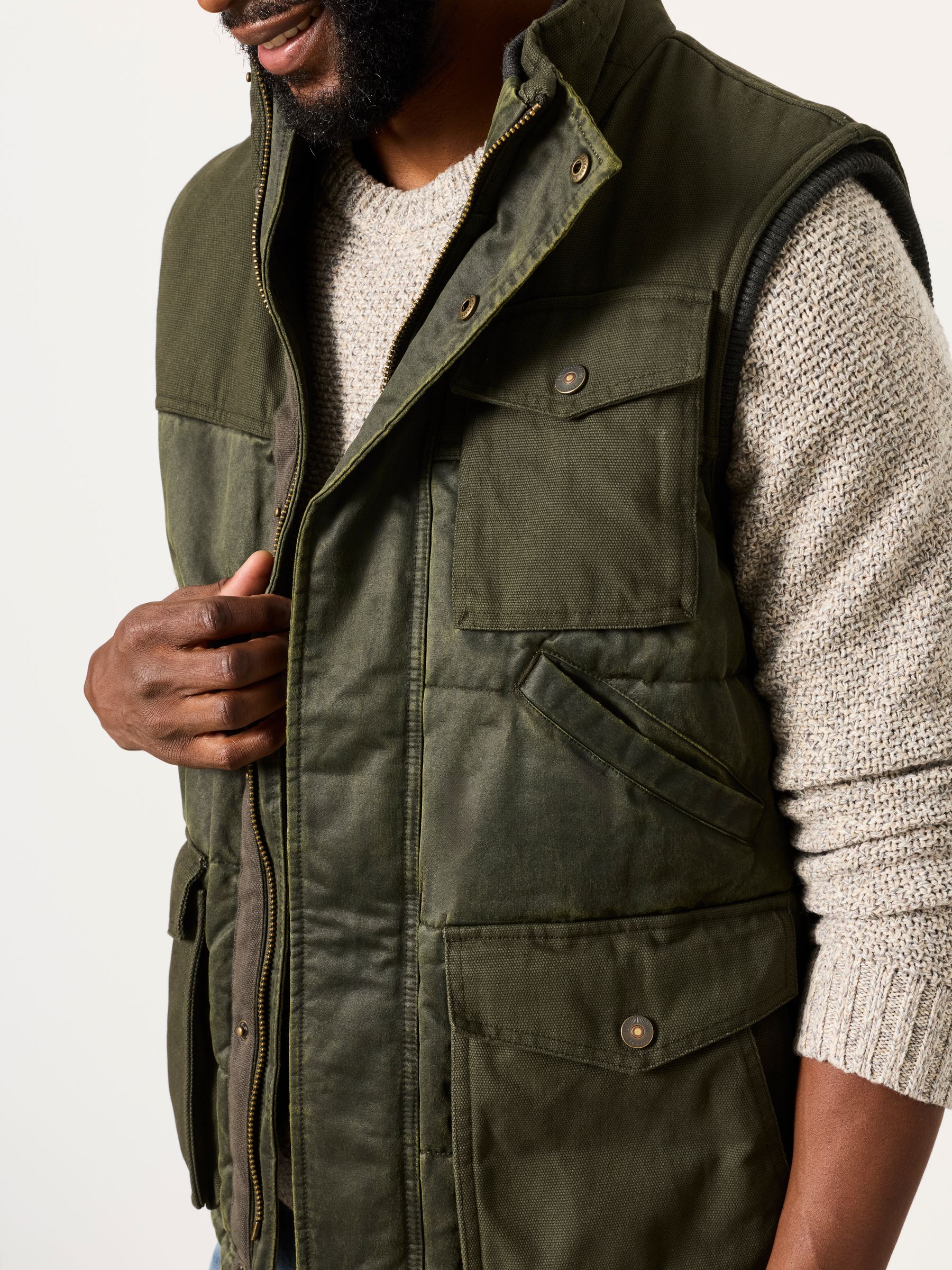 Khaki Green Broadsands Quilted Gilet - Image 4 of 6