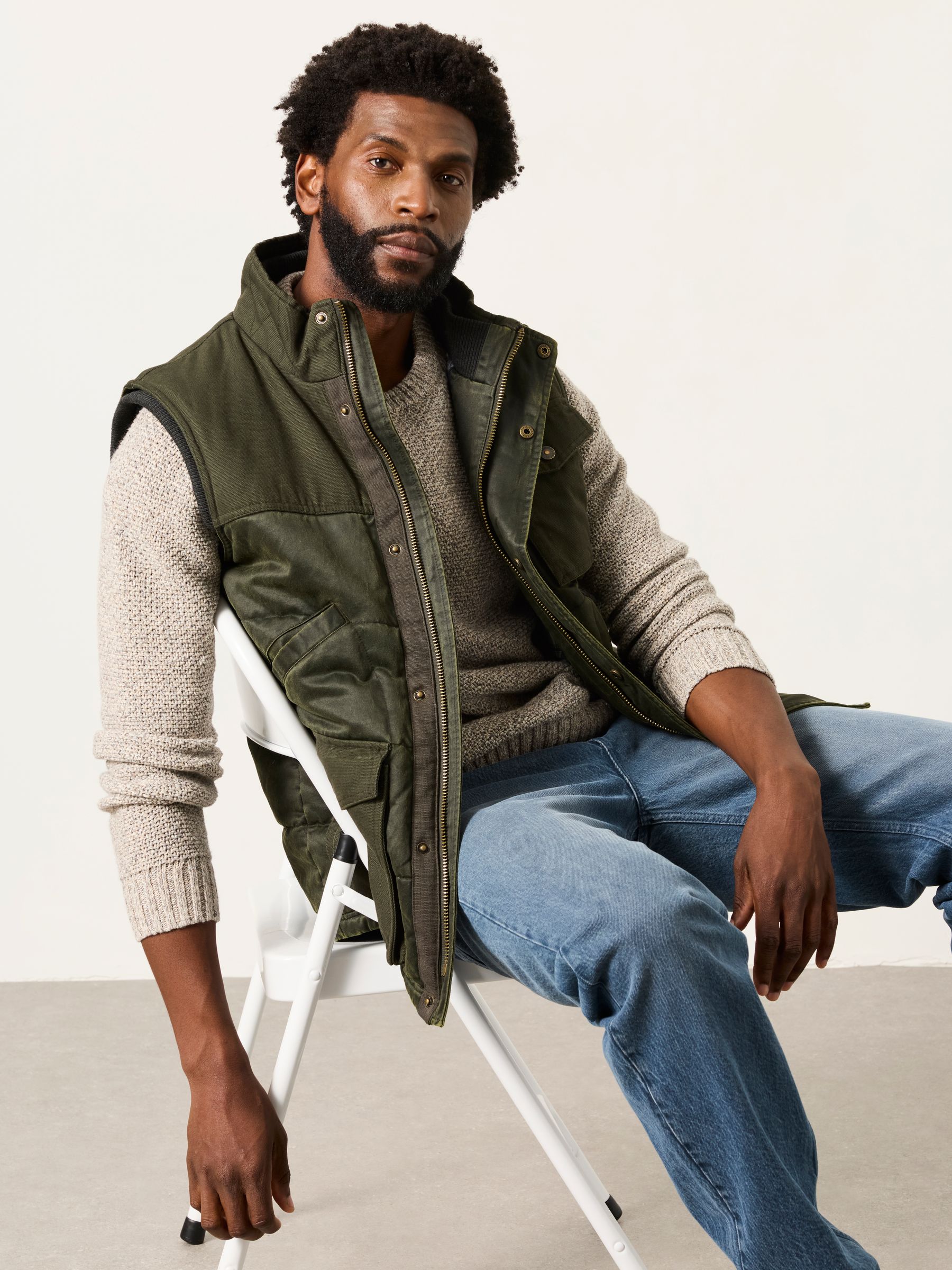 Khaki Green Broadsands Quilted Gilet - Image 5 of 6