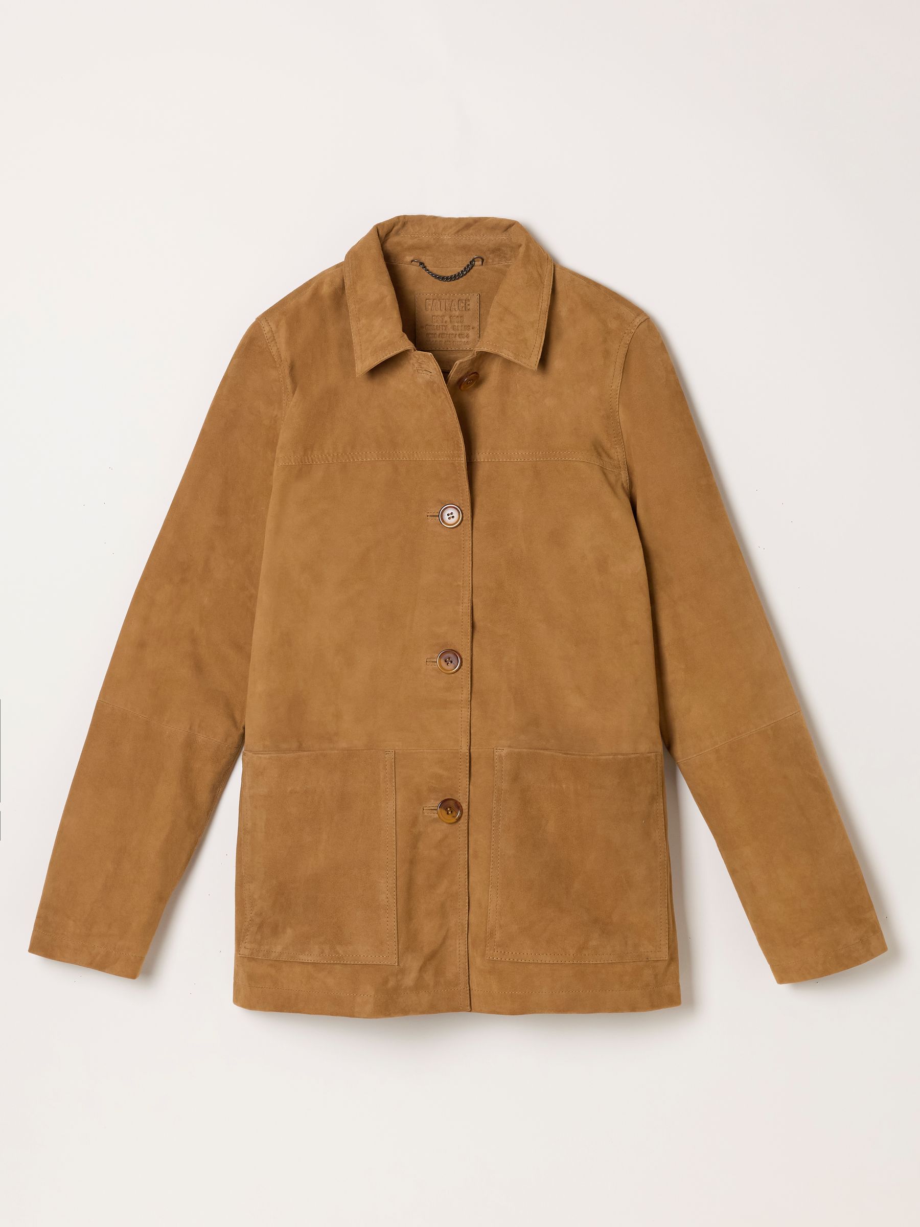 Erin Tan Brown Suede Jacket - Image 6 of 6