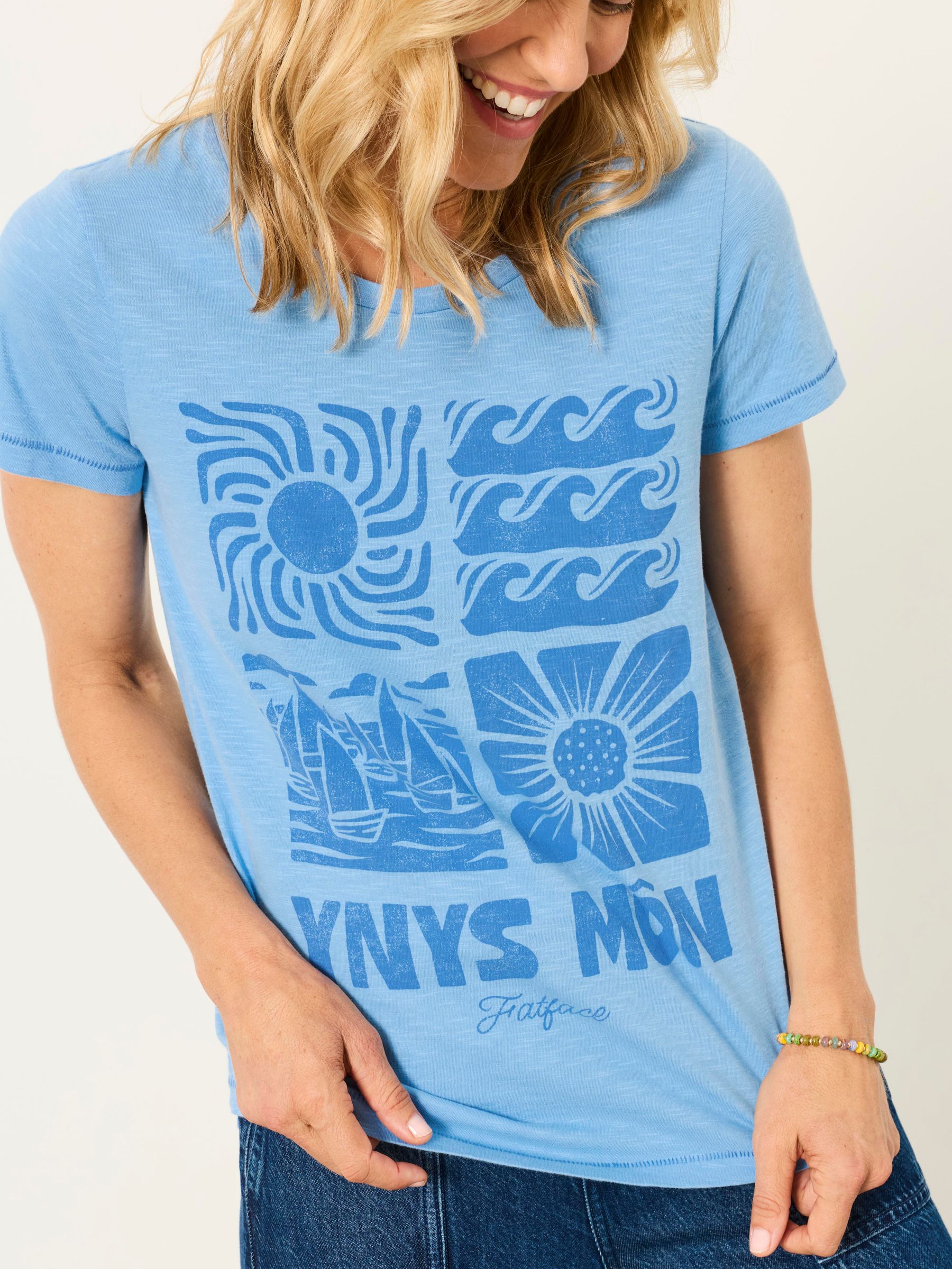 ALOA Blue Ynys Mon Land Tee - Image 3 of 5