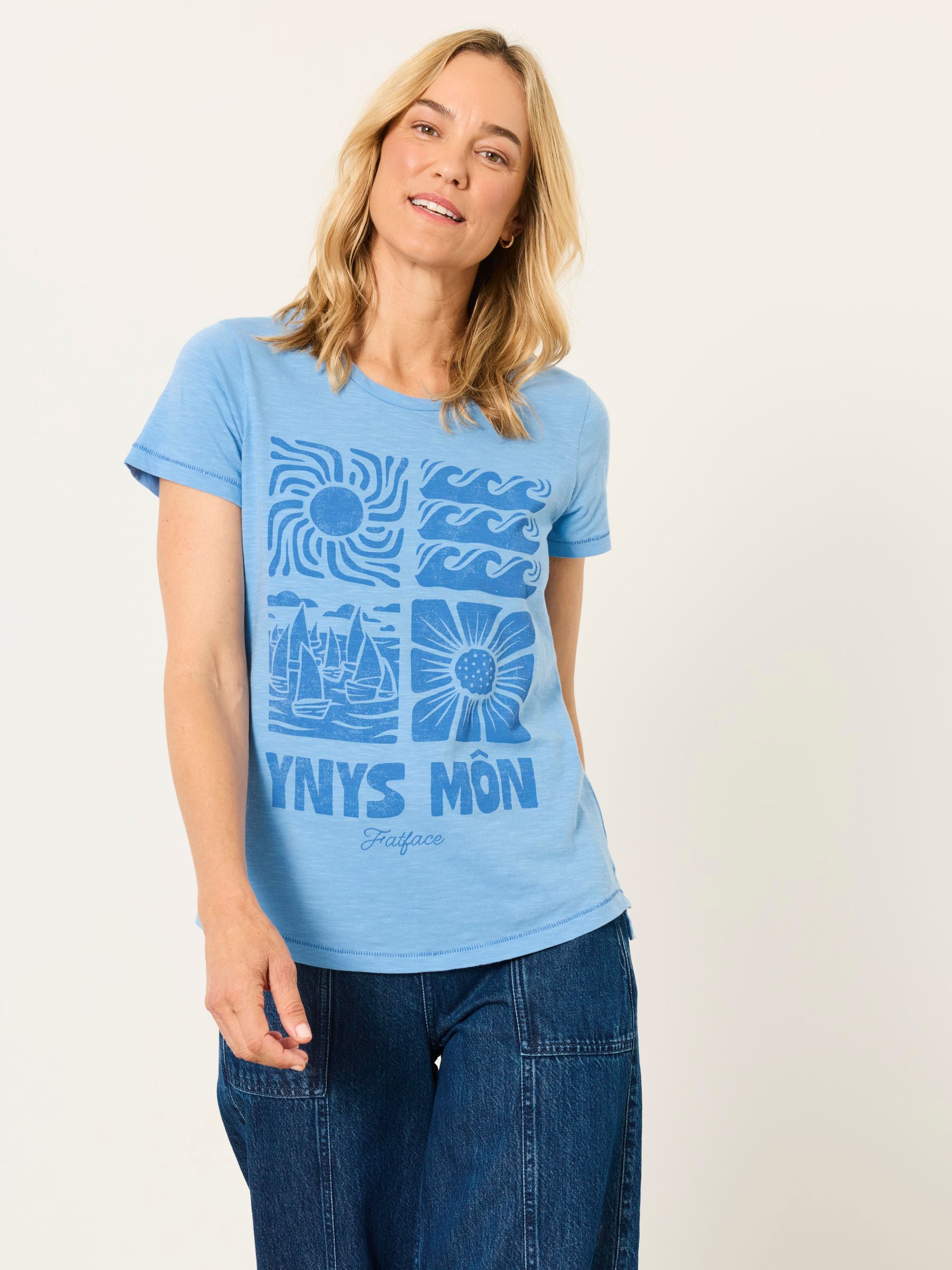 ALOA Blue Ynys Mon Land Tee - Image 4 of 5