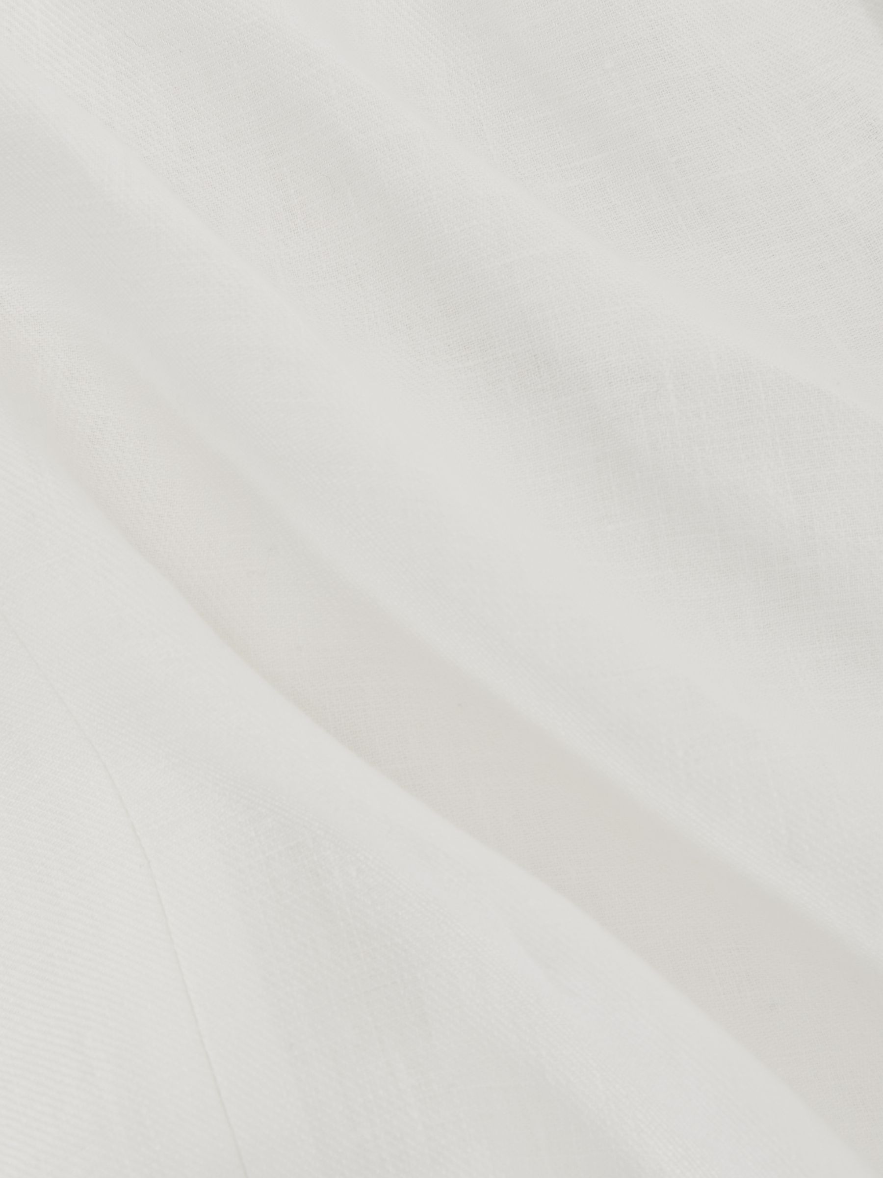 Linen-Twill Double-Breasted Tailored-Fit Blazer in White - Image 8 of 8