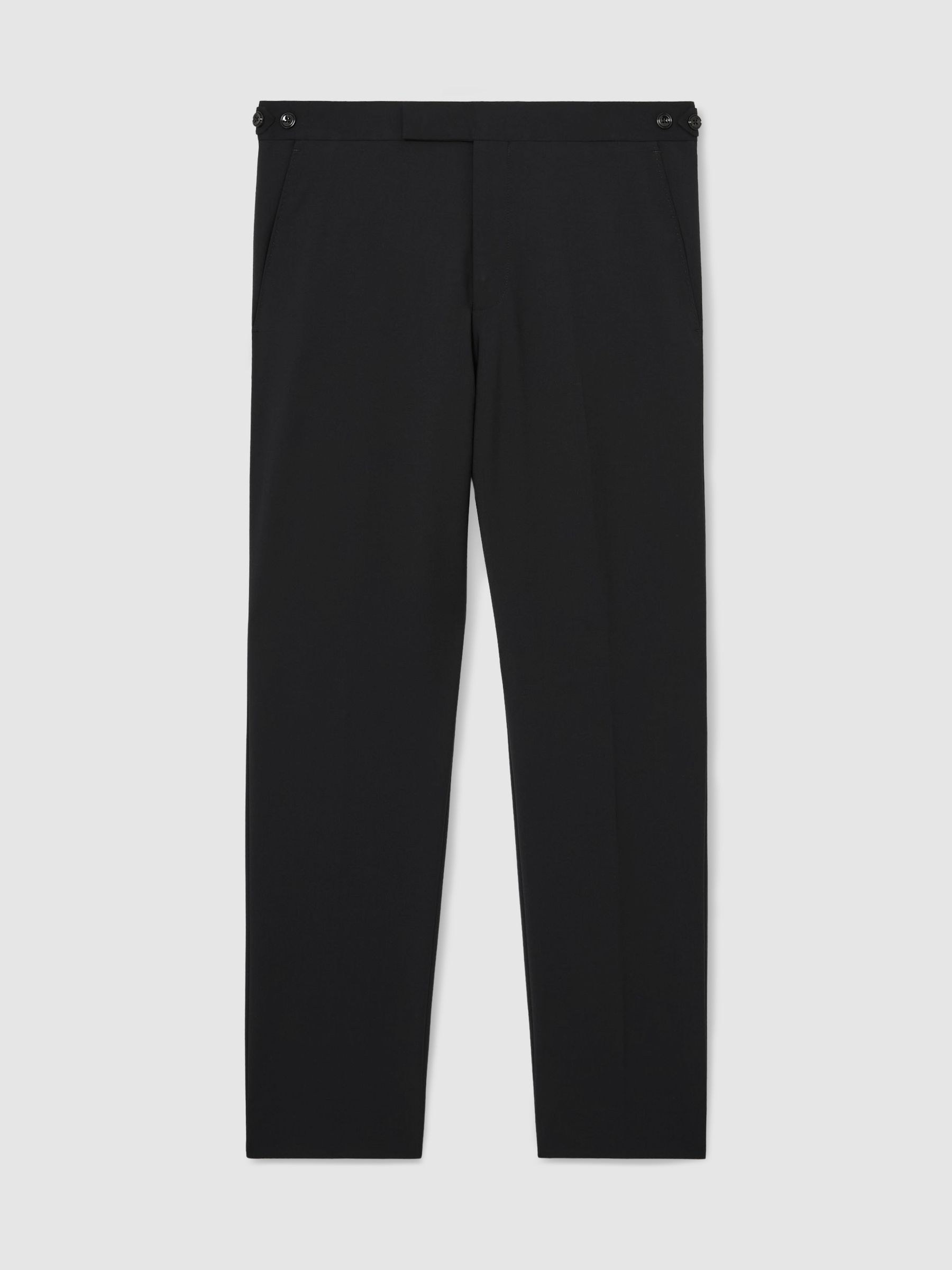 Classic Fit Wool-Blend Suit Trousers in Black - image 1