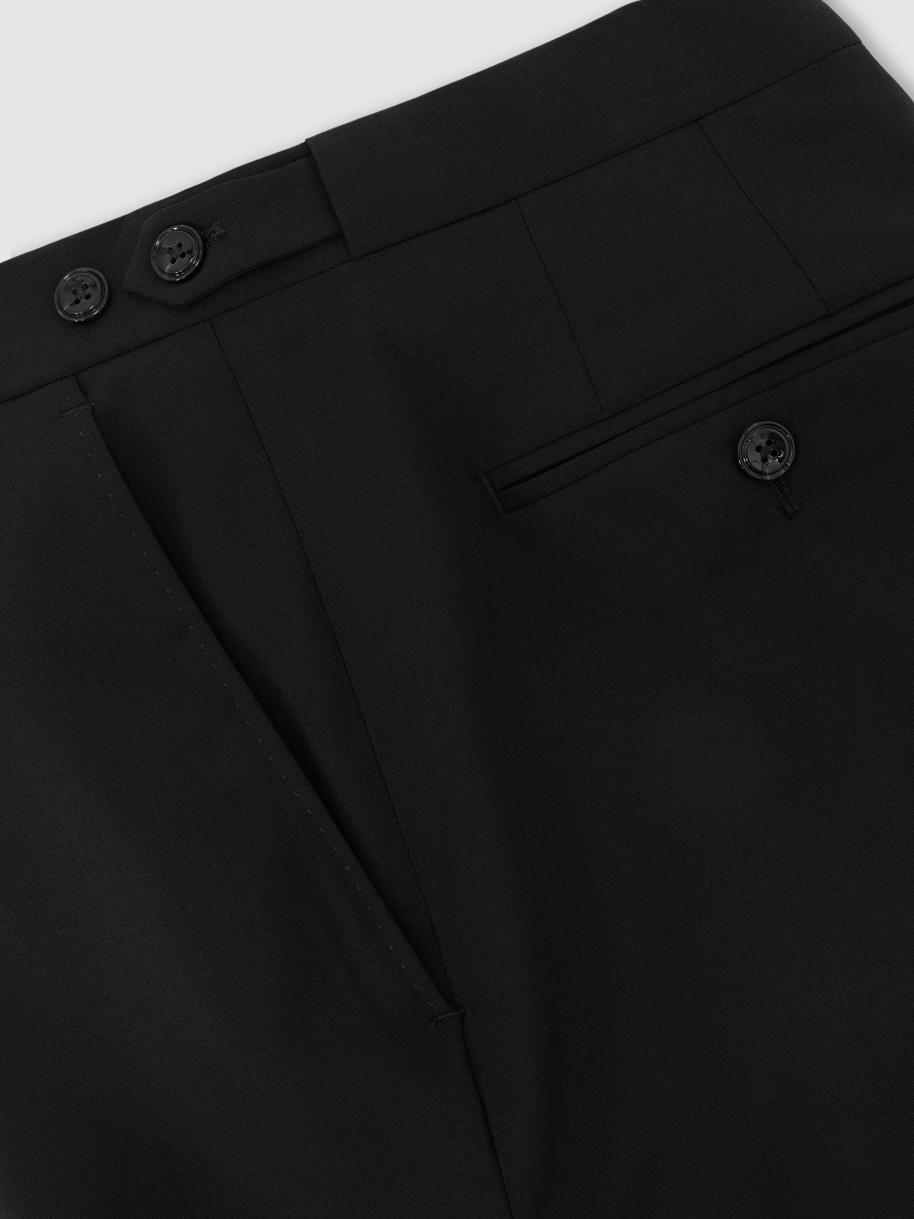 Classic Fit Wool-Blend Suit Trousers in Black - image 3