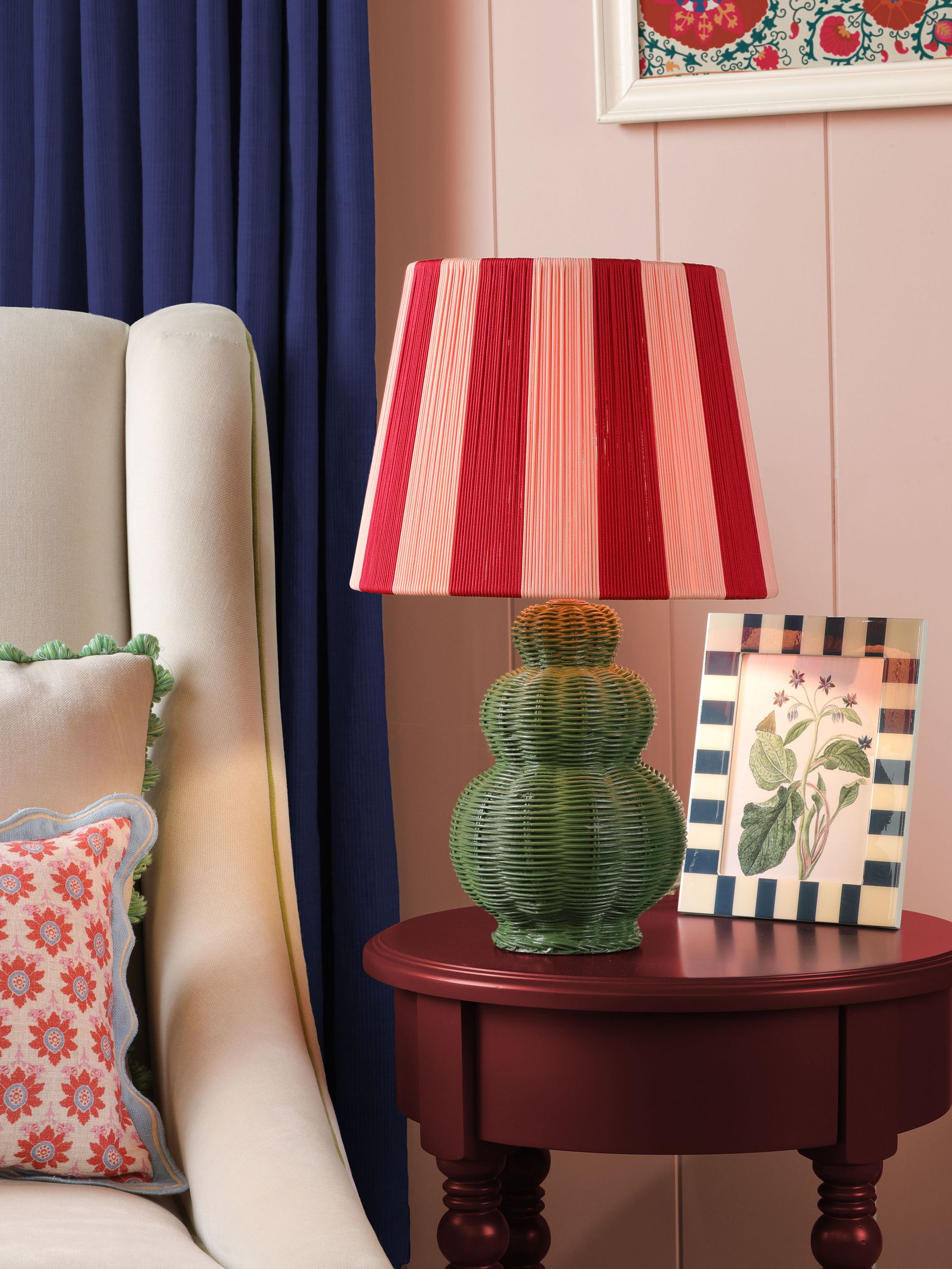 Pink Green Whitby Table Lamp - Image 1 of 6 Pink Green Whitby Table Lamp - Image 1 of 6