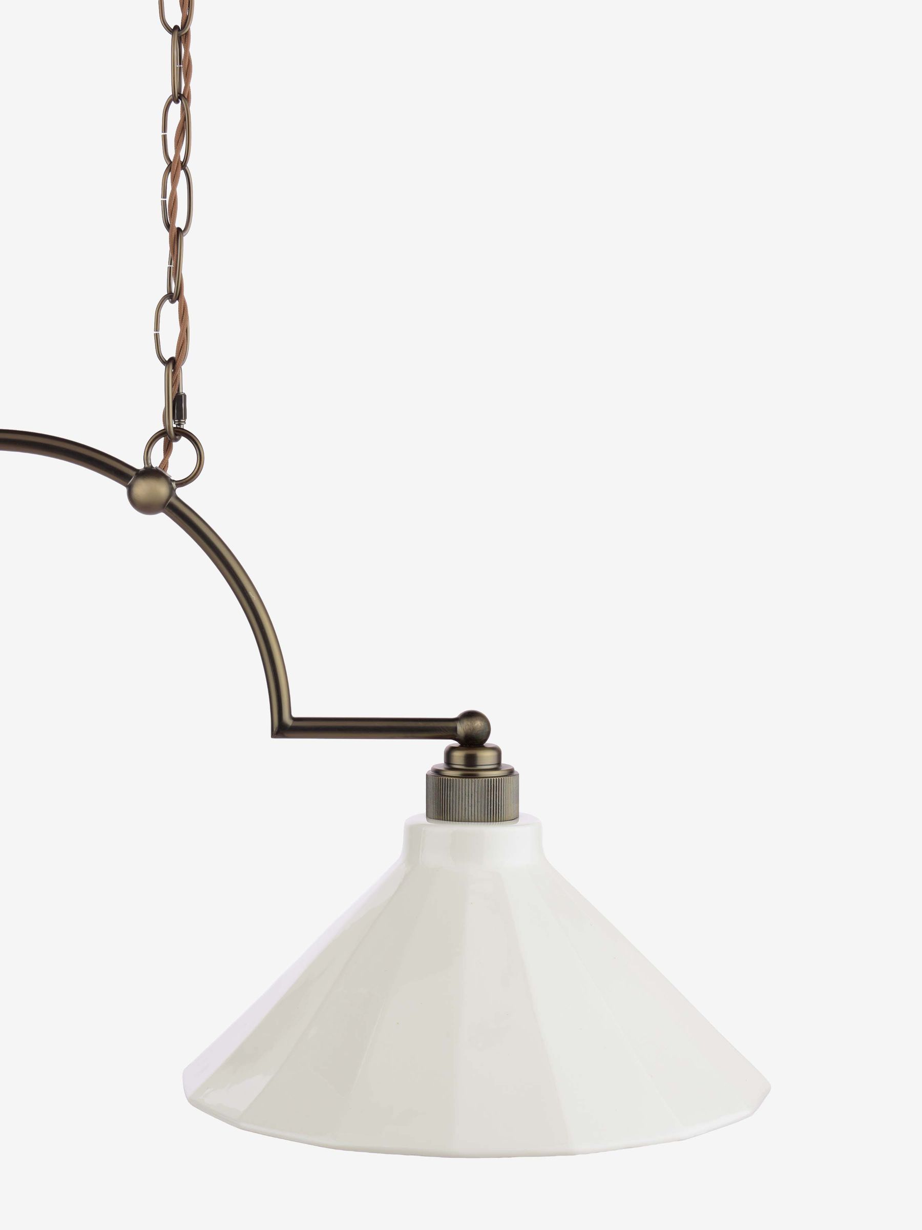 Off White Lynton 2 Light Pendant Ceiling Light - Image 5 of 6