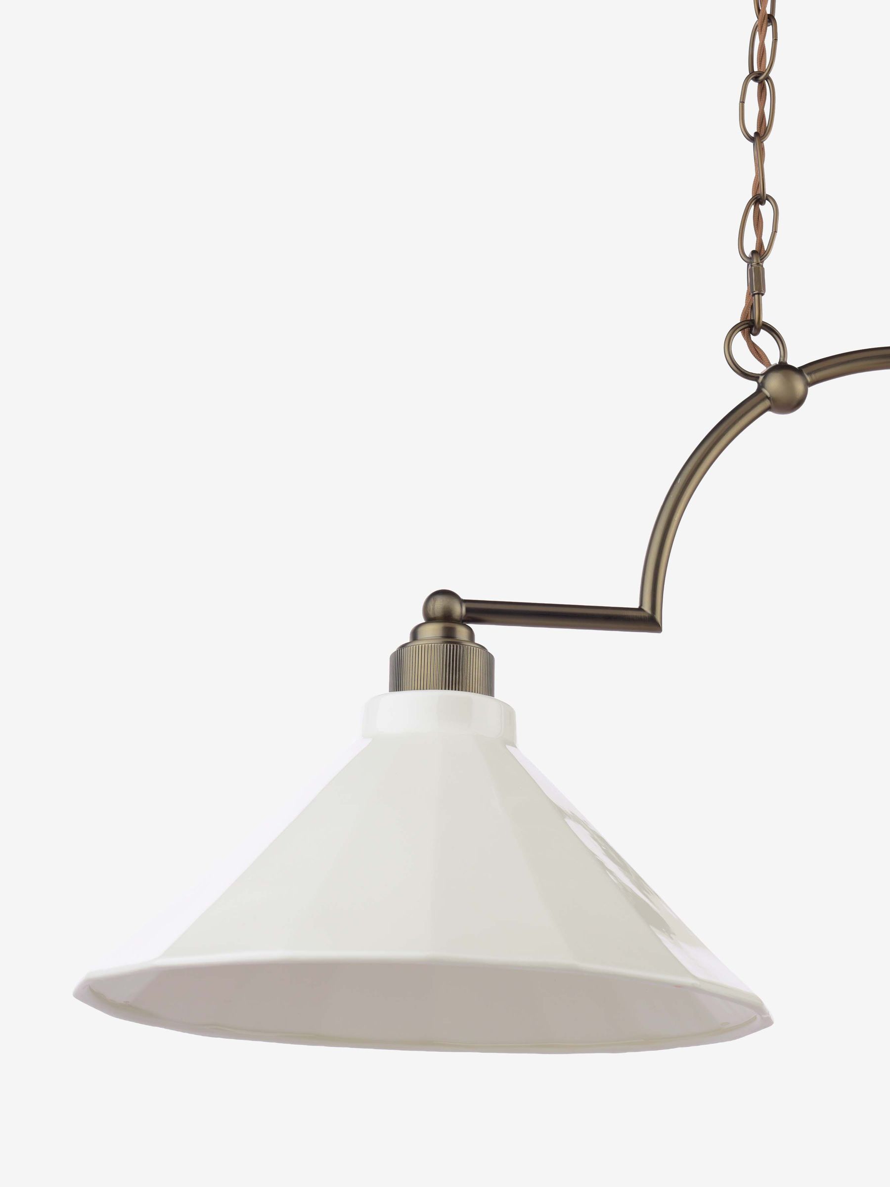 Off White Lynton 2 Light Pendant Ceiling Light - Image 6 of 6