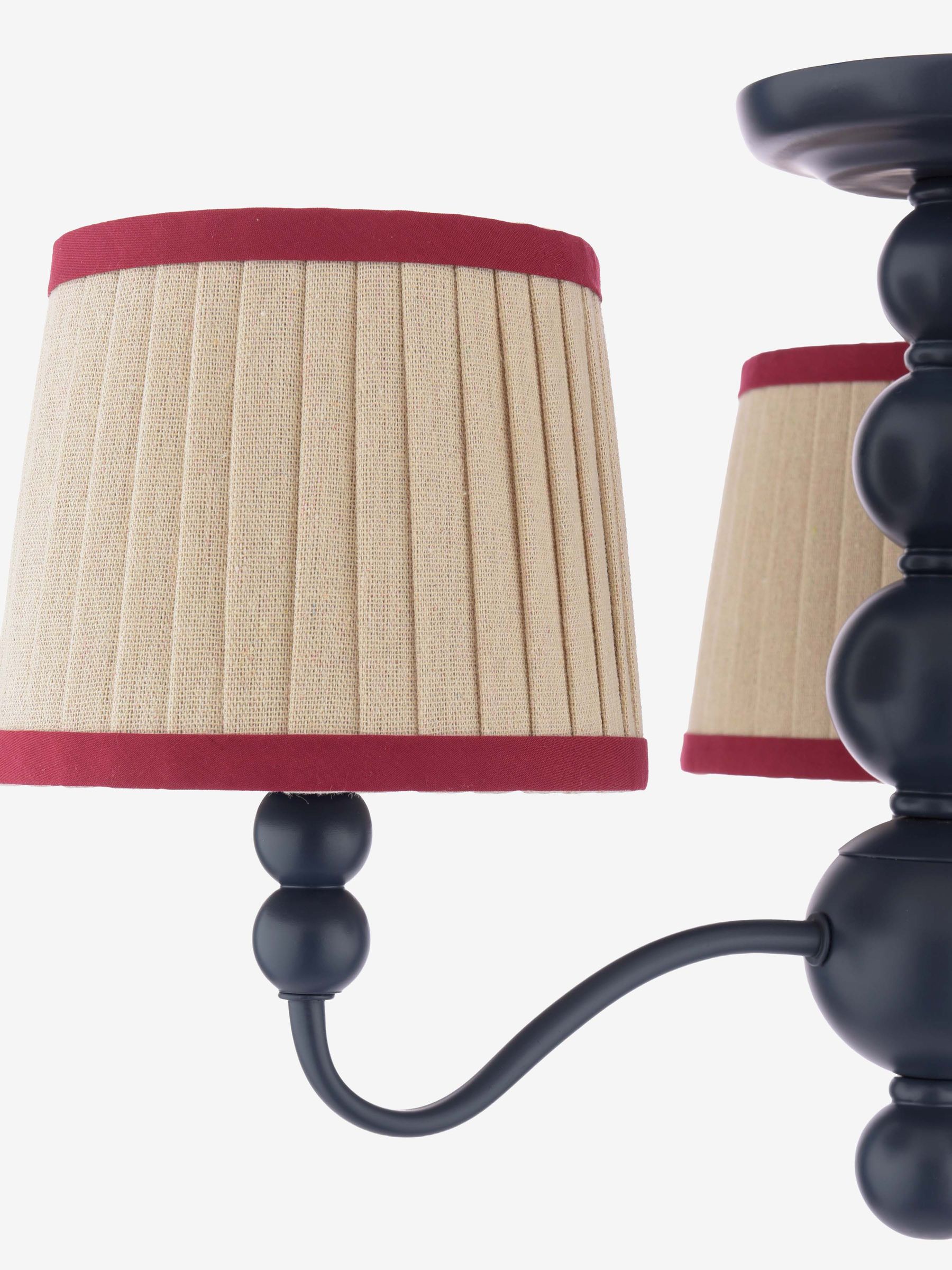 Blue Harewood 3 Light Semi Flush Ceiling Light - Image 5 of 6