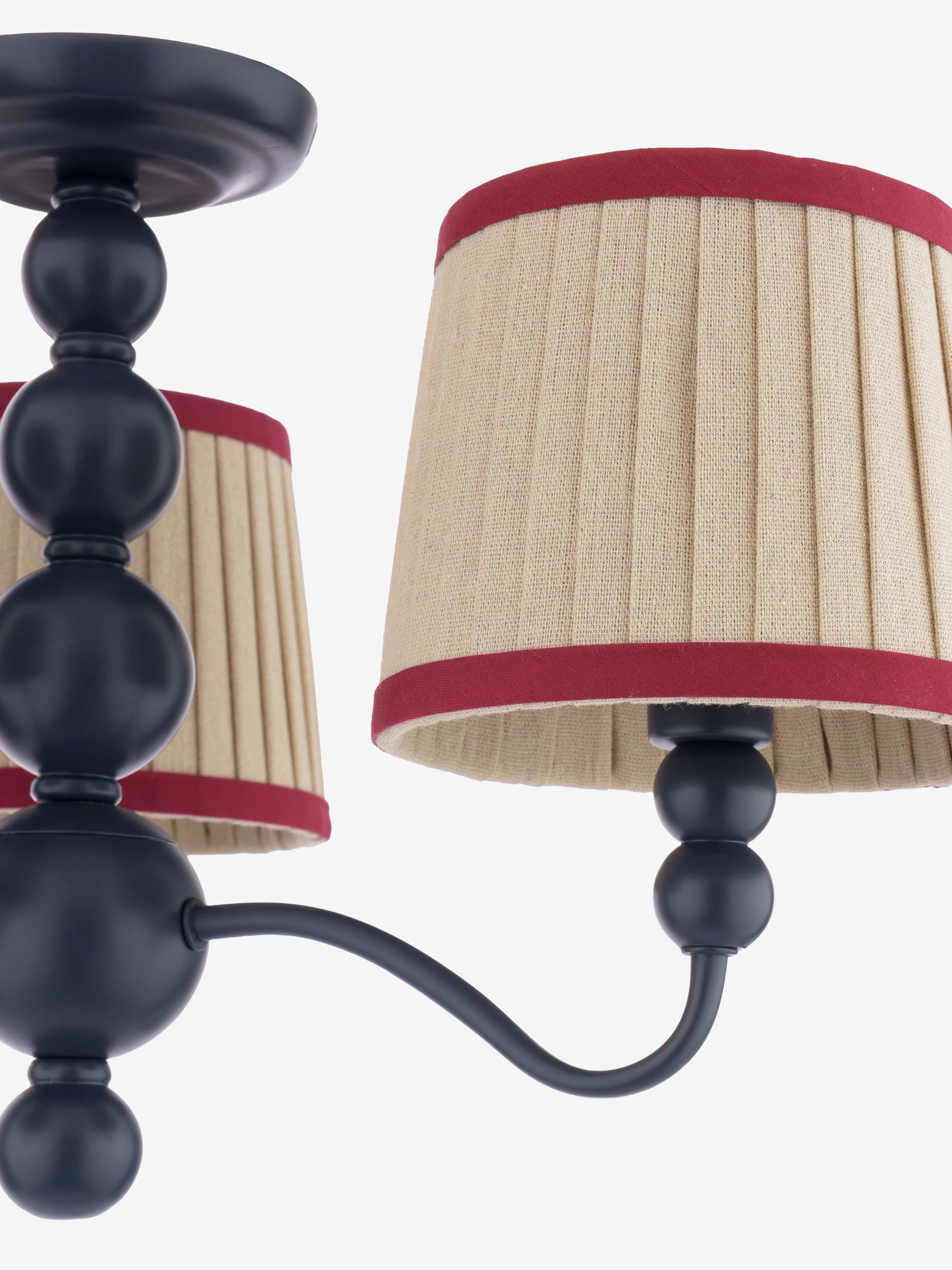 Blue Harewood 3 Light Semi Flush Ceiling Light - Image 6 of 6 Blue Harewood 3 Light Semi Flush Ceiling Light - Image 6 of 6