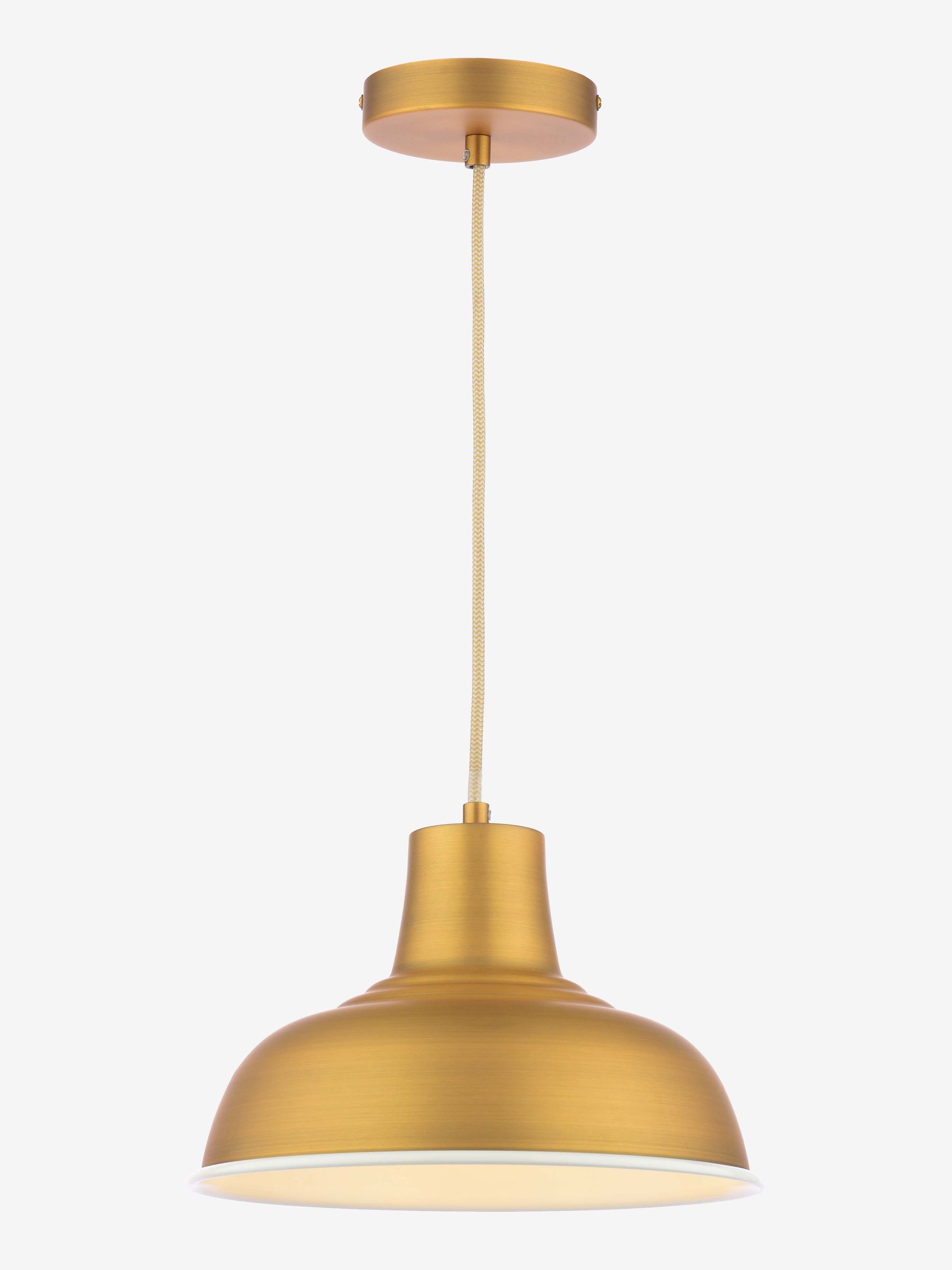 Brass Hatfield Industrial Pendant Ceiling Light - Image 3 of 6