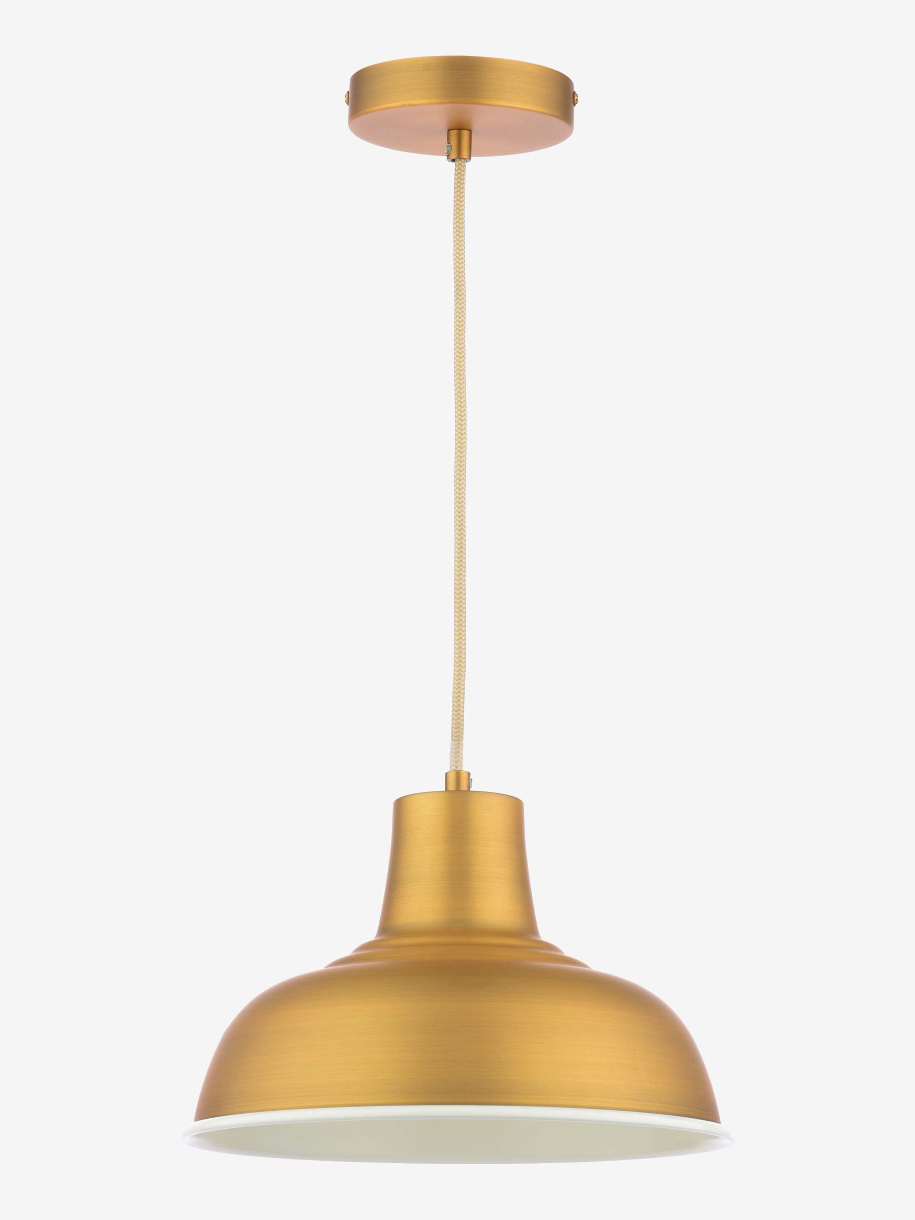 Brass Hatfield Industrial Pendant Ceiling Light - Image 4 of 6