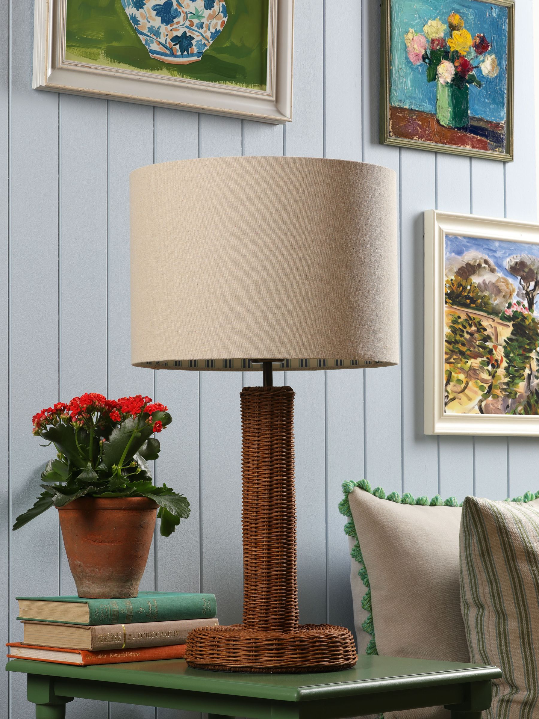 Brown Portree Rattan Table Lamp - Image 2 of 6