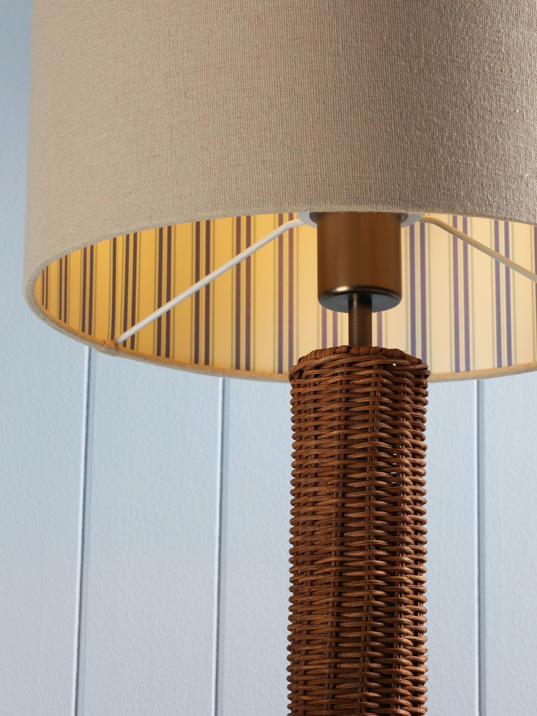 Brown Portree Rattan Table Lamp - Image 3 of 6