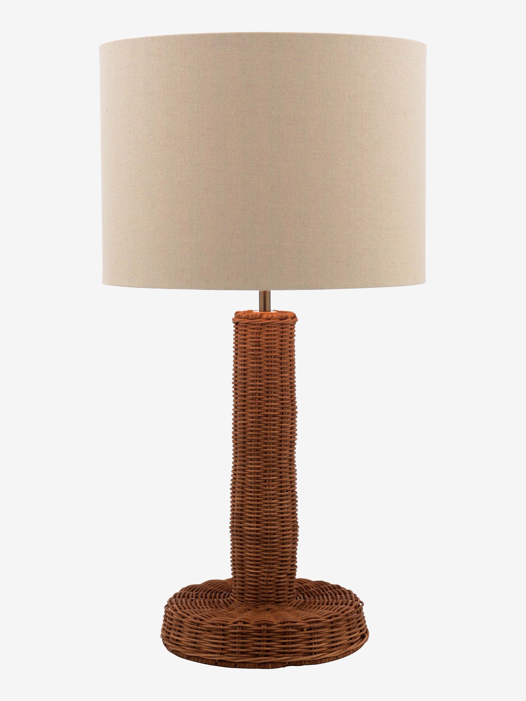 Brown Portree Rattan Table Lamp - Image 4 of 6