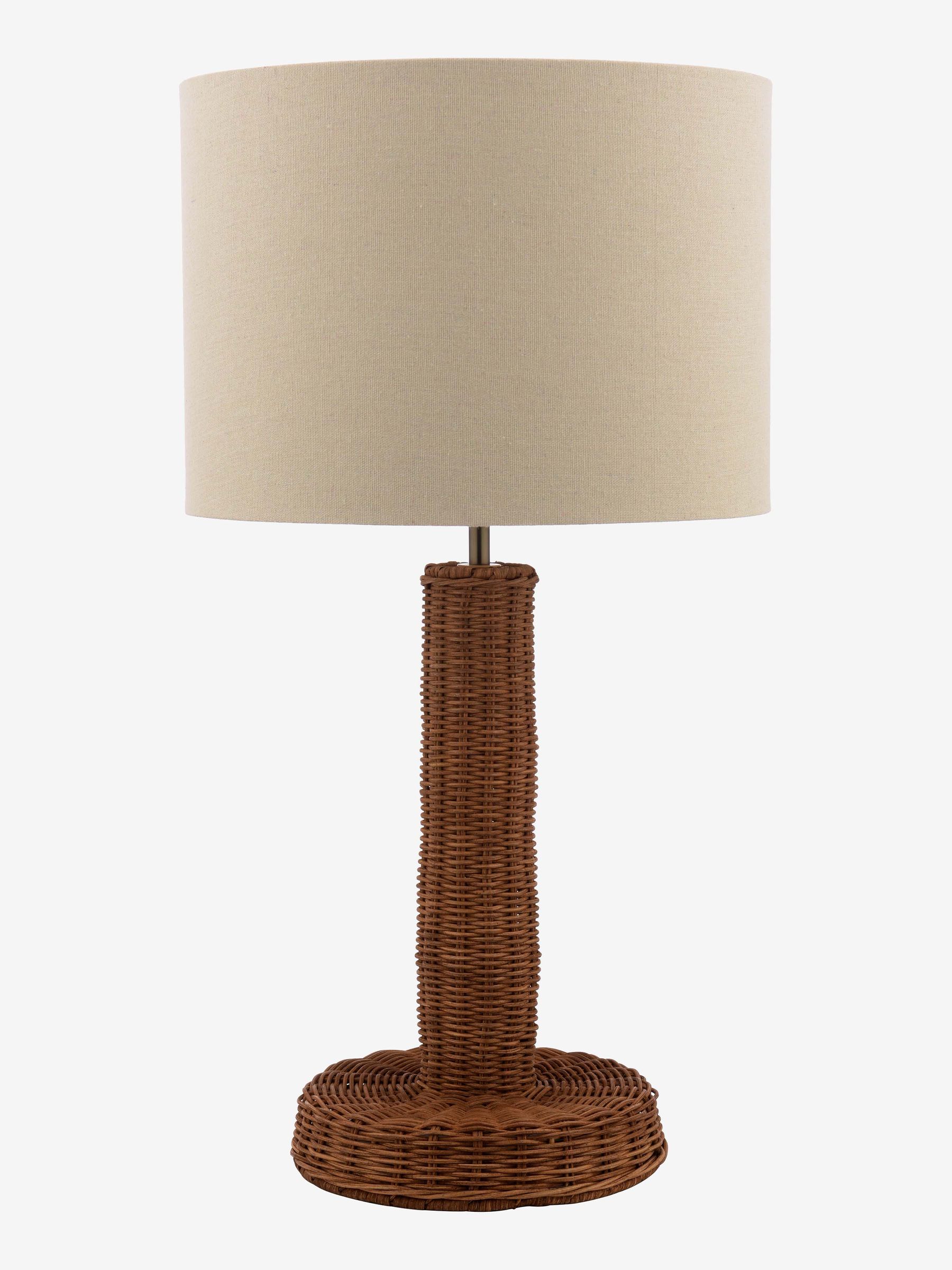 Brown Portree Rattan Table Lamp - Image 5 of 6