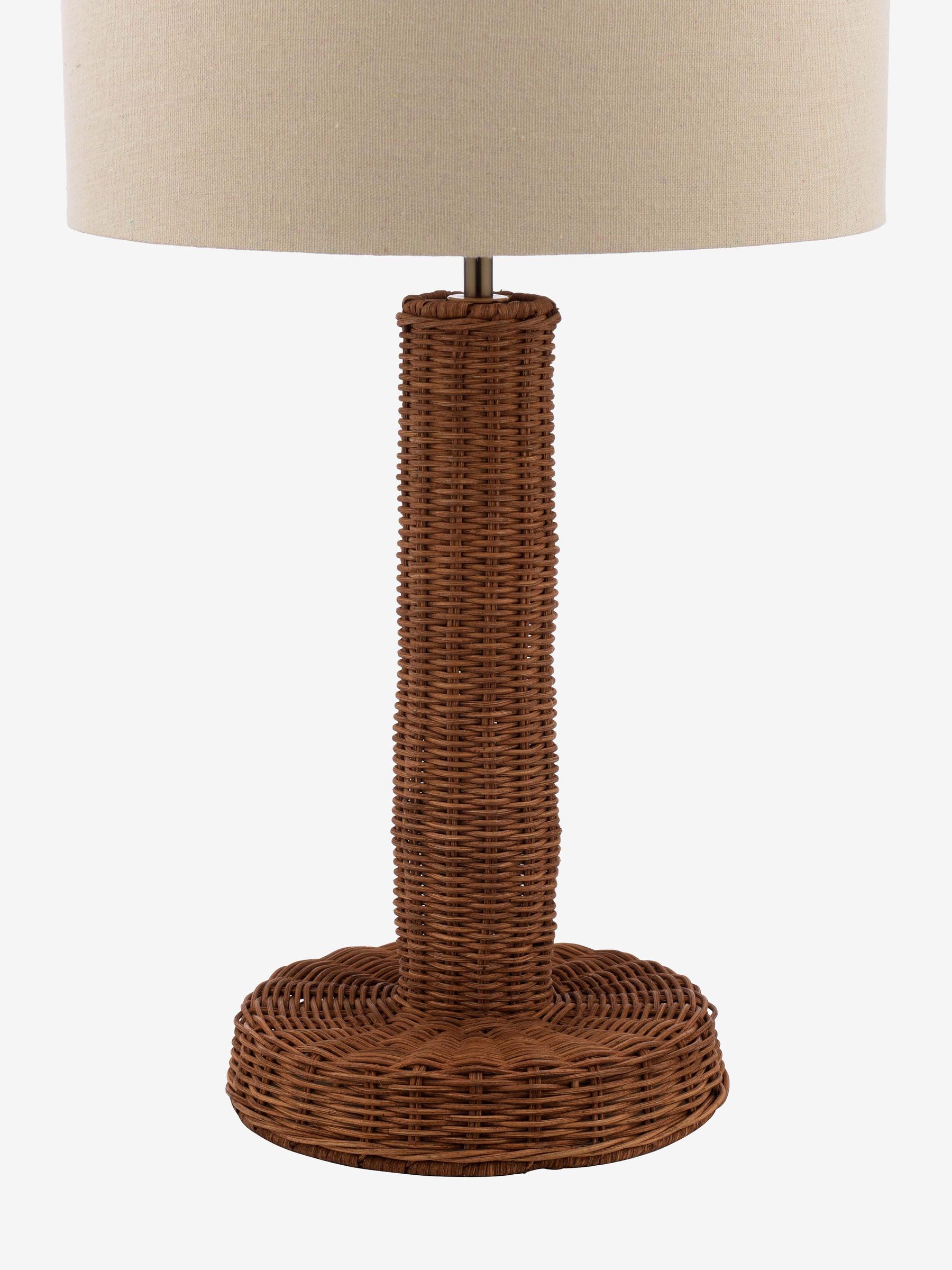 Brown Portree Rattan Table Lamp - Image 6 of 6