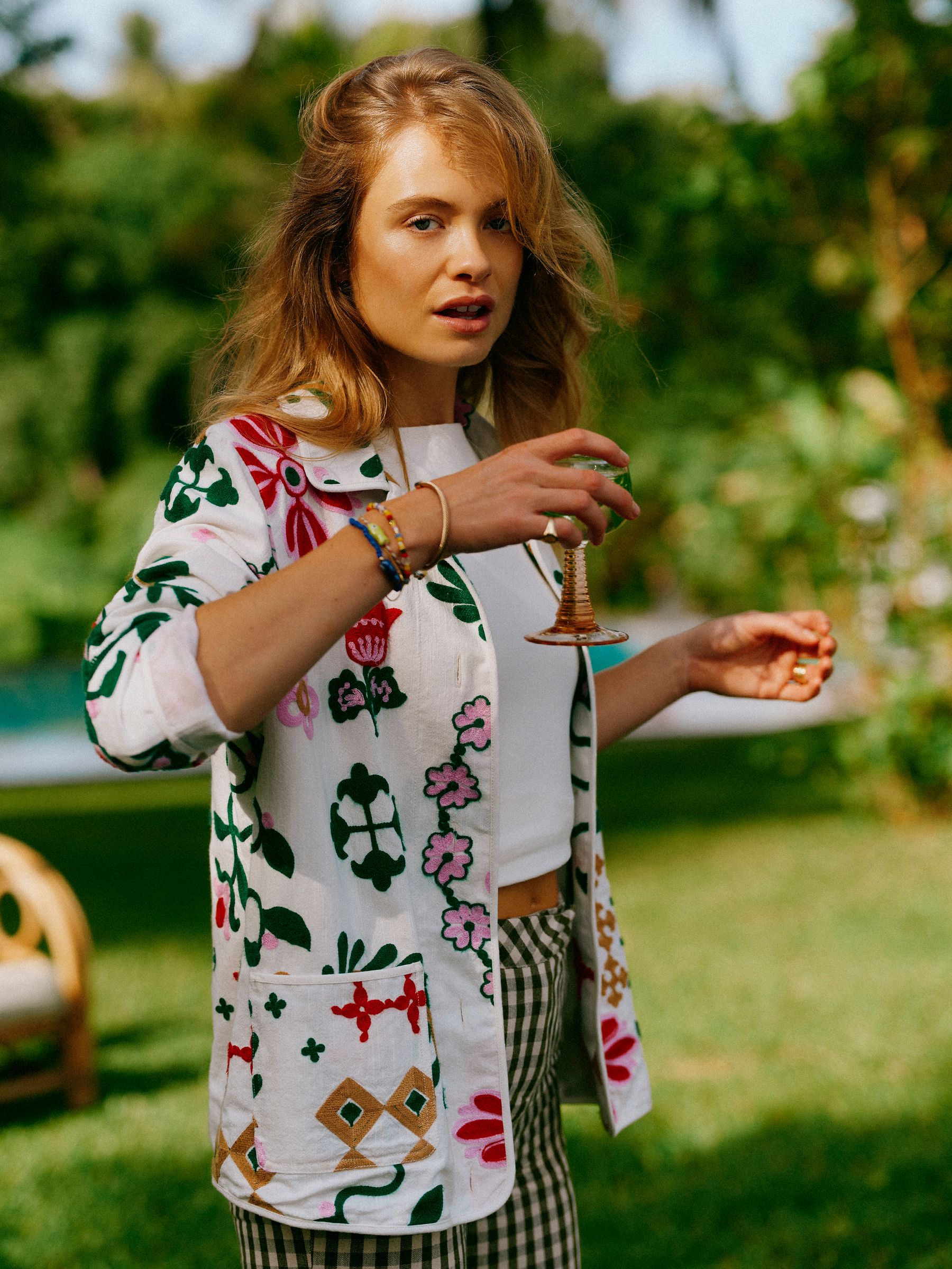 Multi/White Embroidered Item Jacket - Image 3 of 12