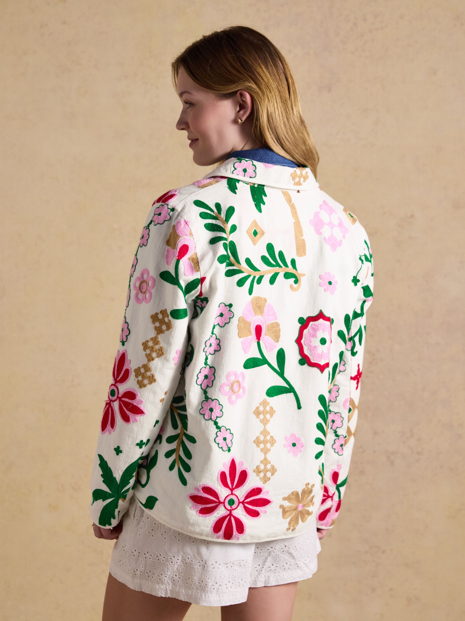 Multi/White Embroidered Item Jacket - Image 6 of 12