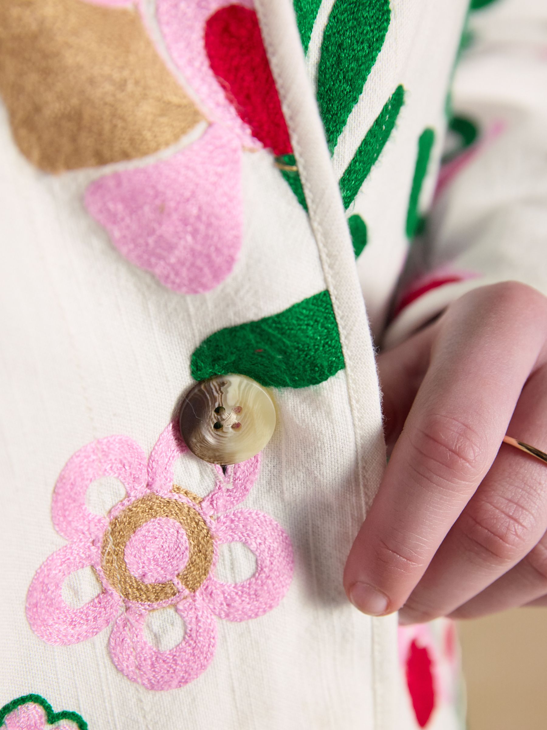 Multi/White Embroidered Item Jacket - Image 8 of 12