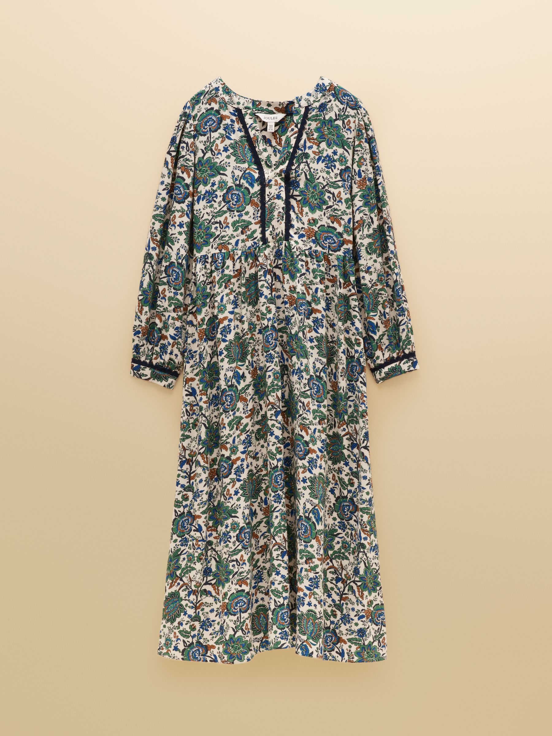 Bethany Blue Floral Lace Trim Dress - Image 8 of 8