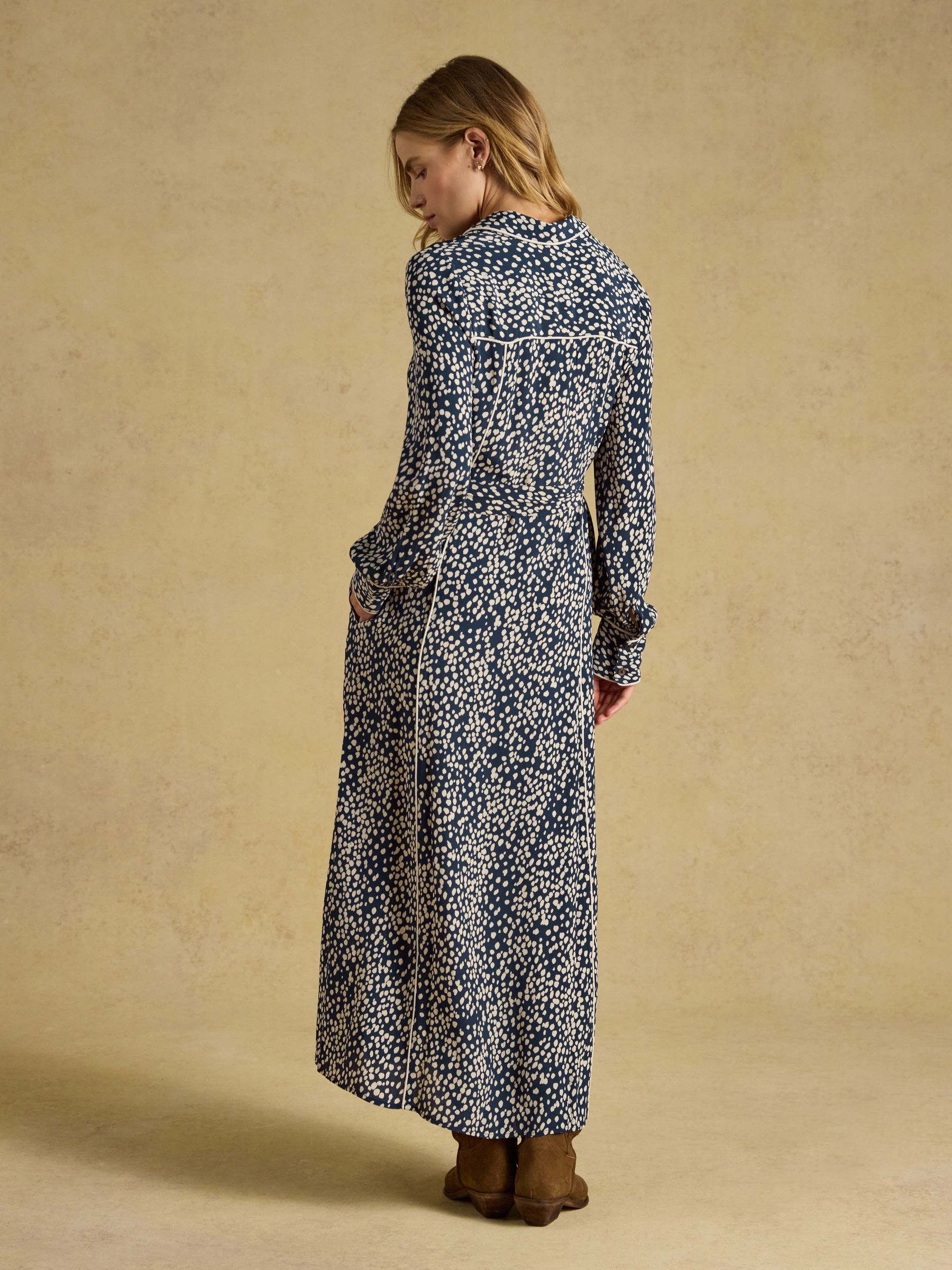 Piper Navy Shirt Dress - Image 2 of 7