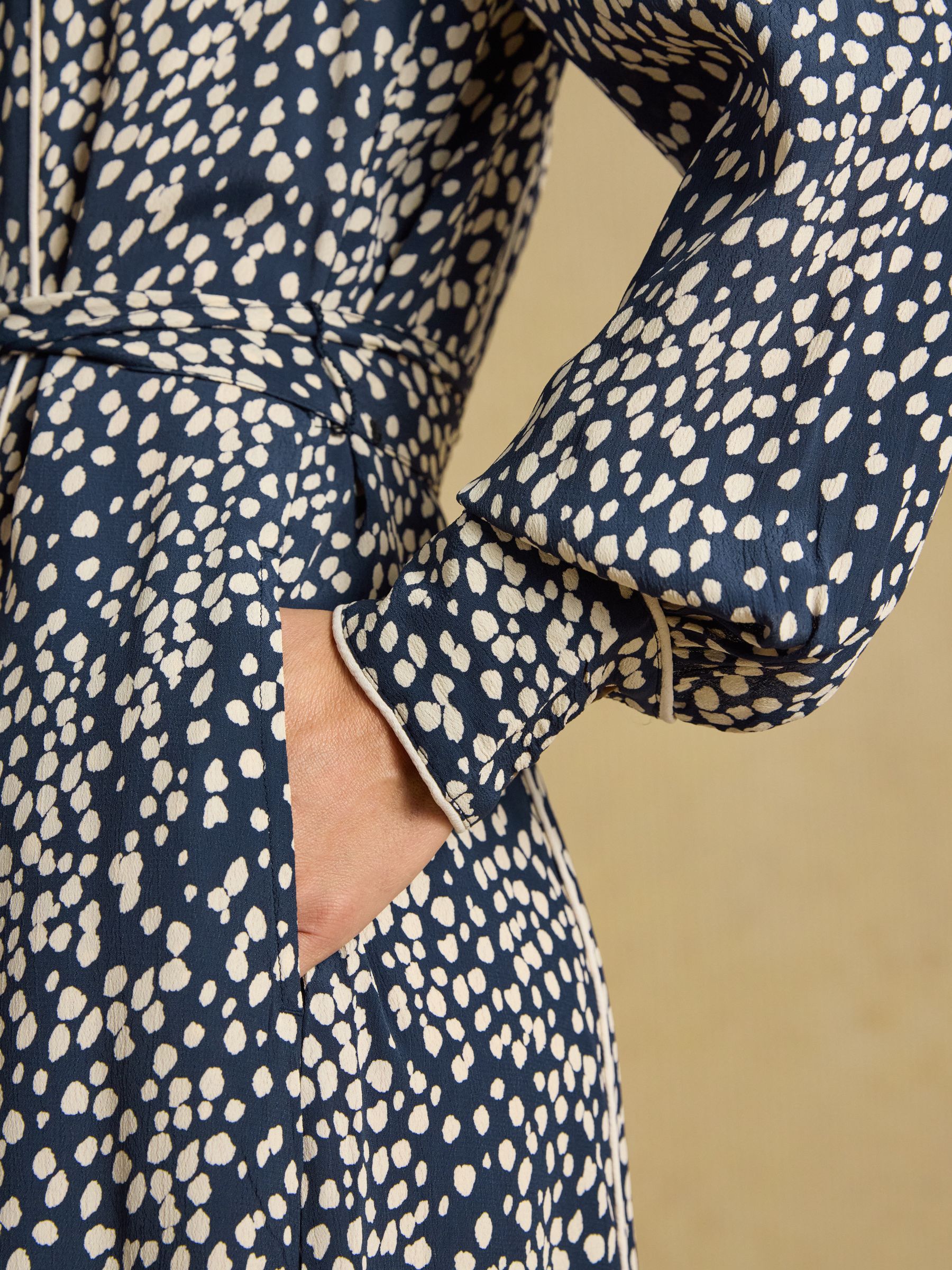 Piper Navy Shirt Dress - Image 3 of 7