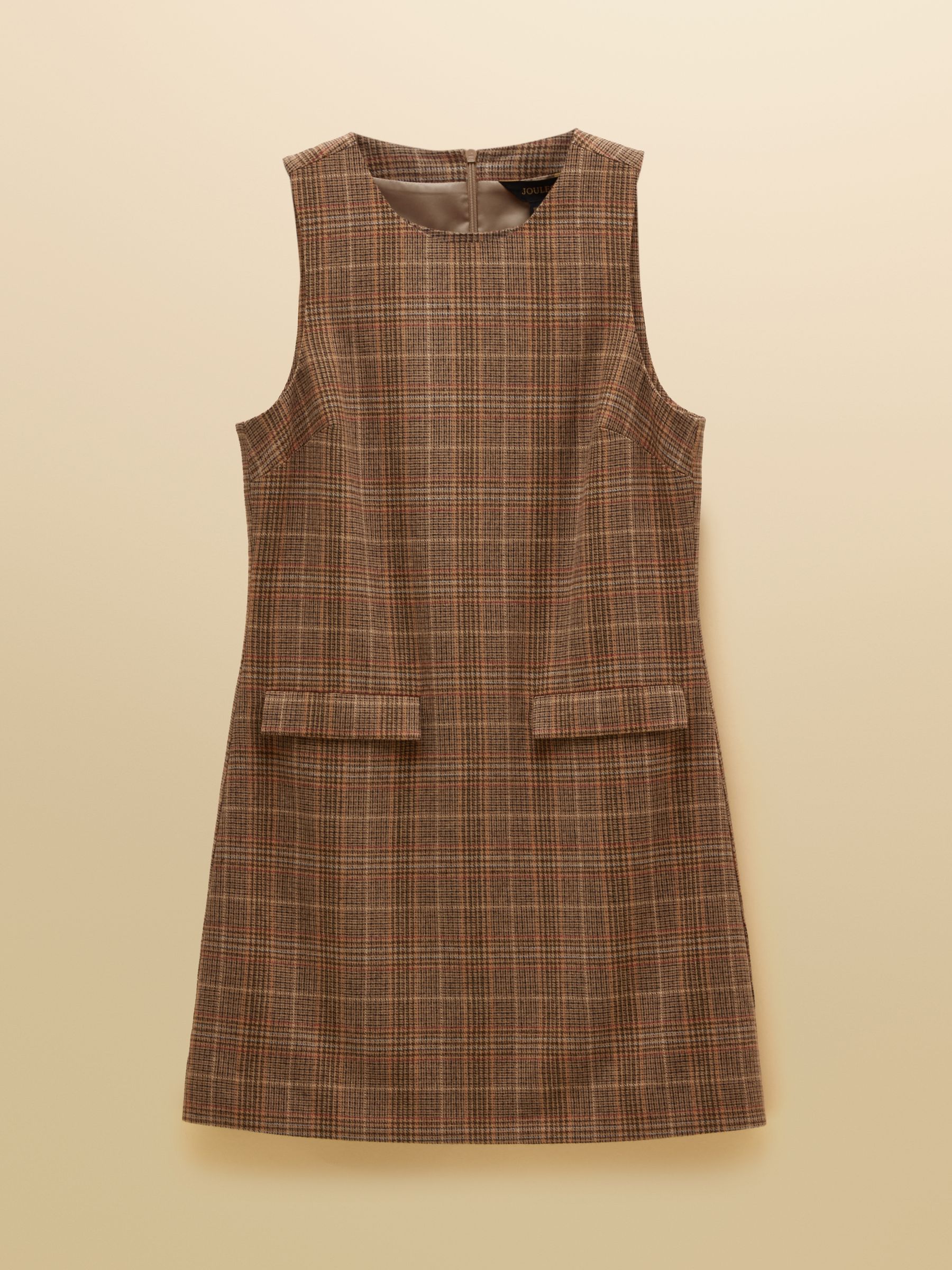 Edwina Brown Check Tweed Shift Dress - Image 8 of 8