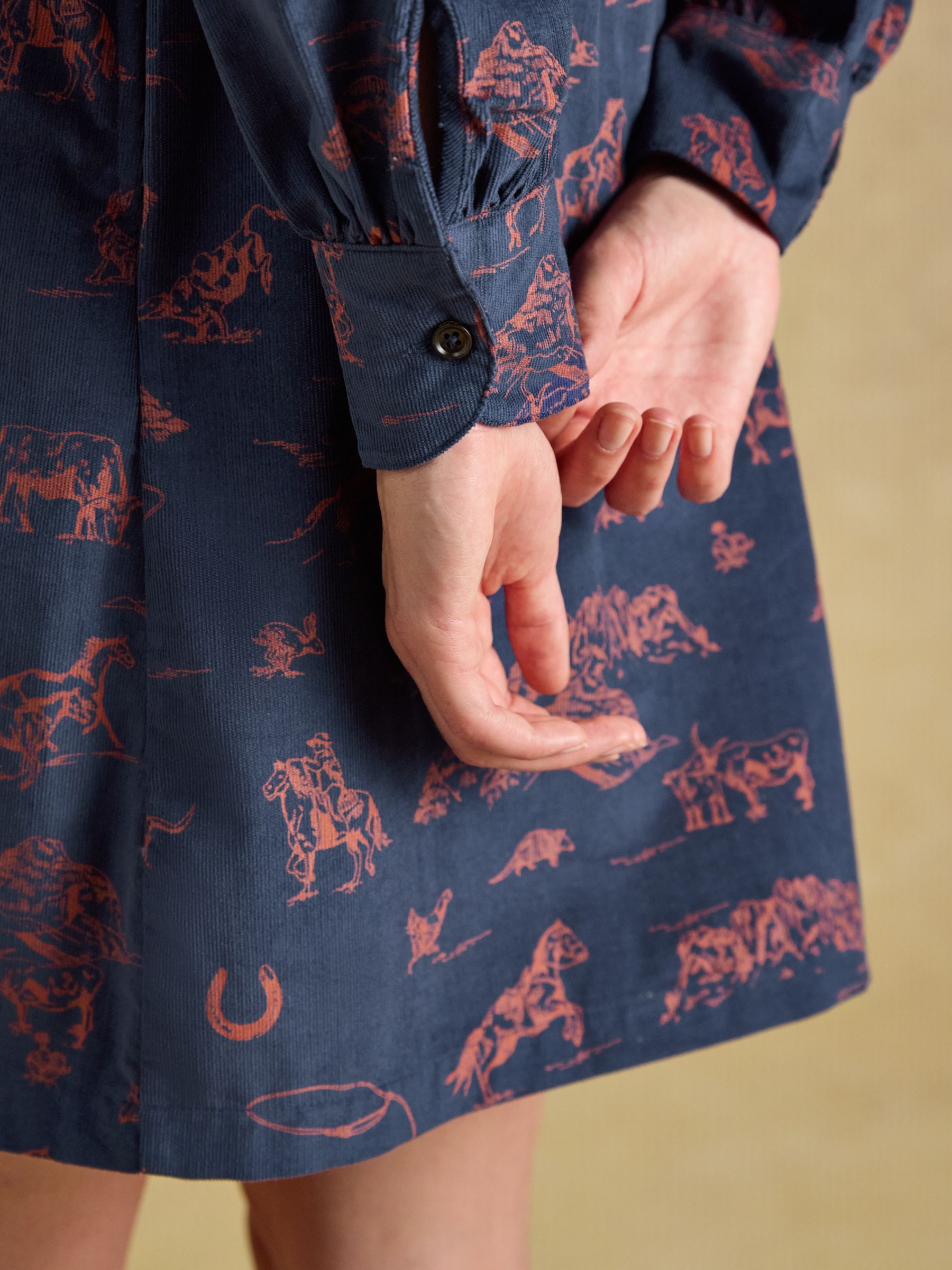 Maple Navy Cord Shift Dress - Image 3 of 7