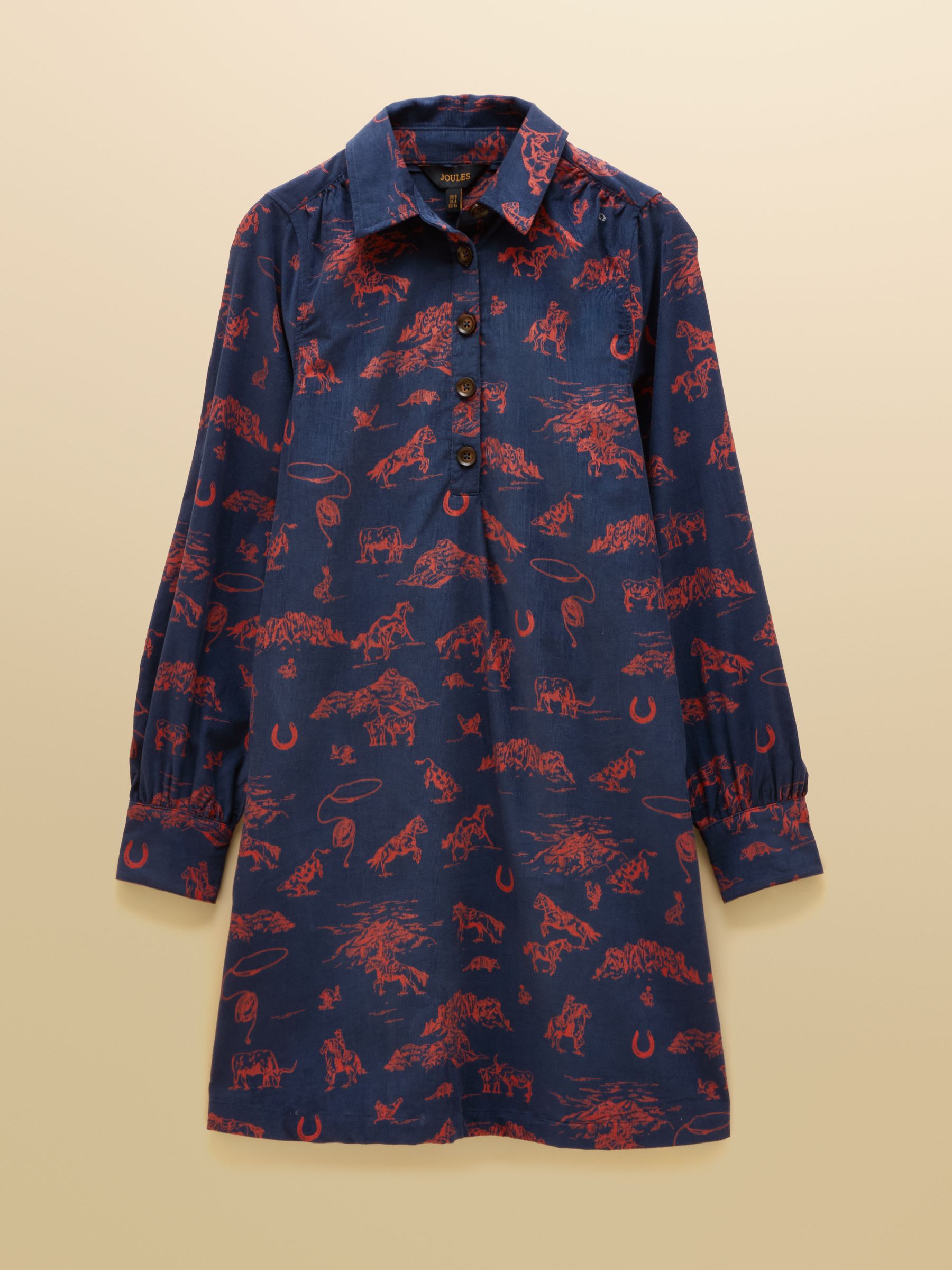Maple Navy Cord Shift Dress - Image 7 of 7