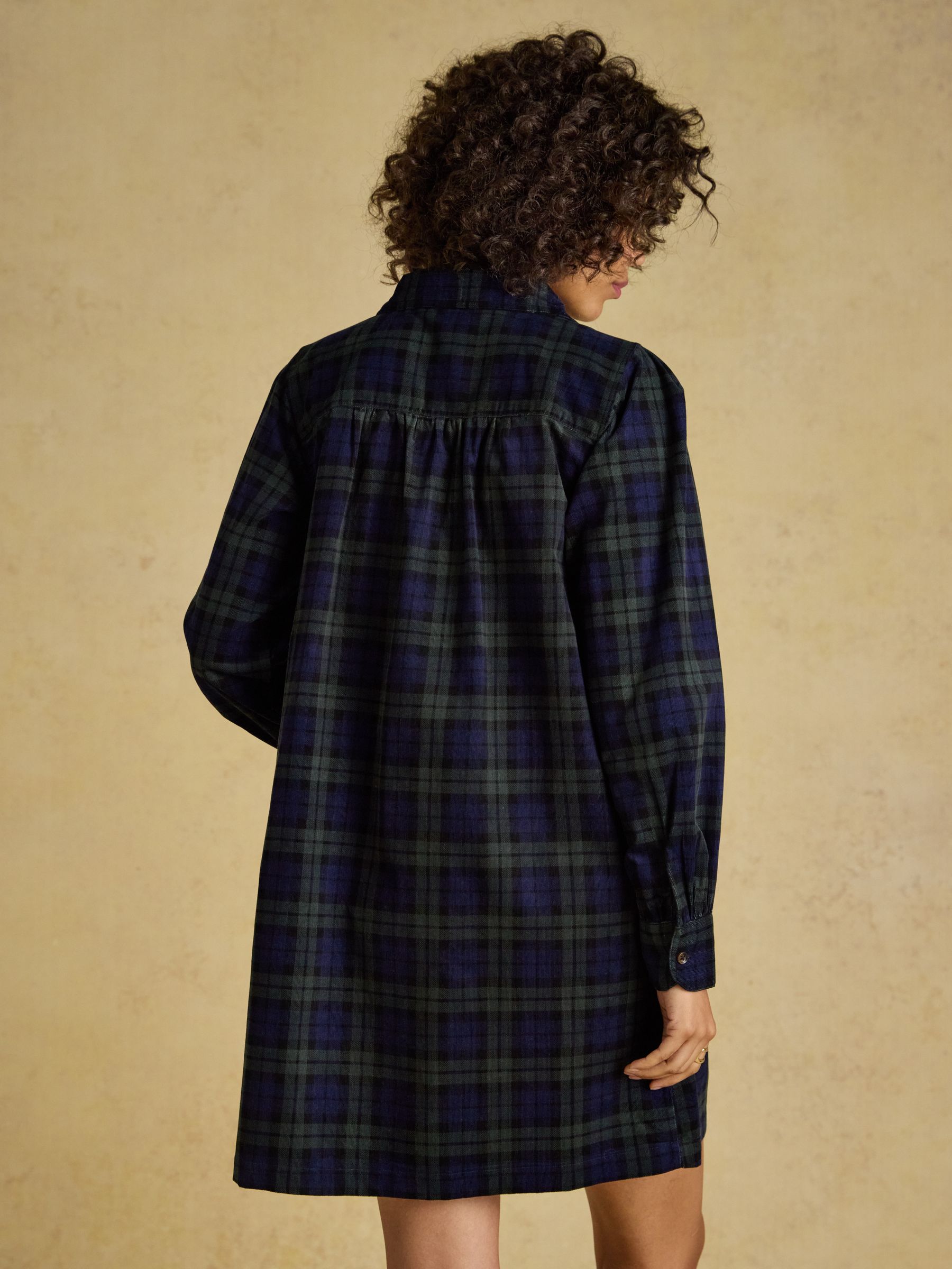 Maple Blue/Green Check Cord Shift Dress - Image 2 of 6 Maple Blue/Green Check Cord Shift Dress - Image 2 of 6