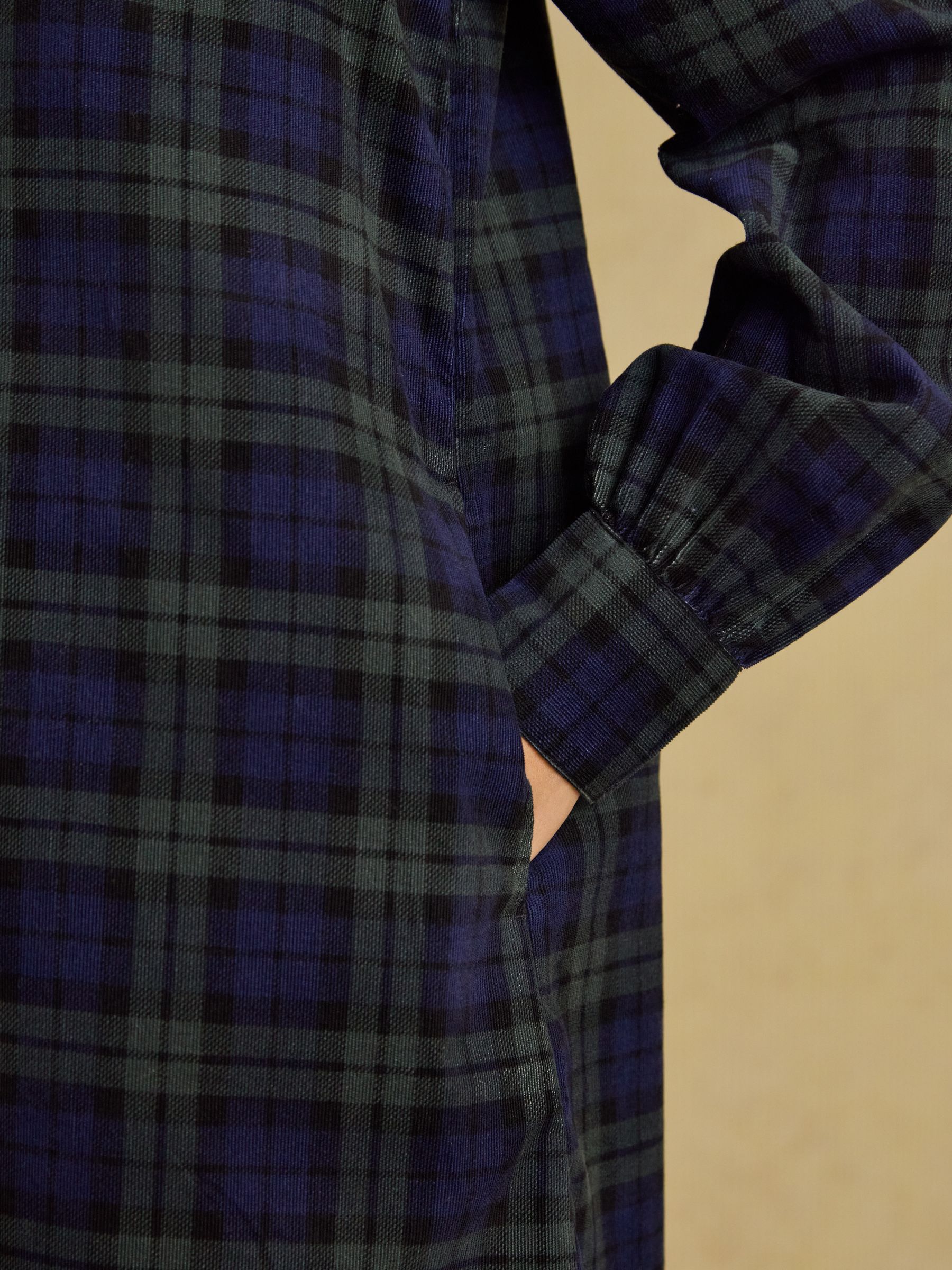 Maple Blue/Green Check Cord Shift Dress - Image 4 of 6