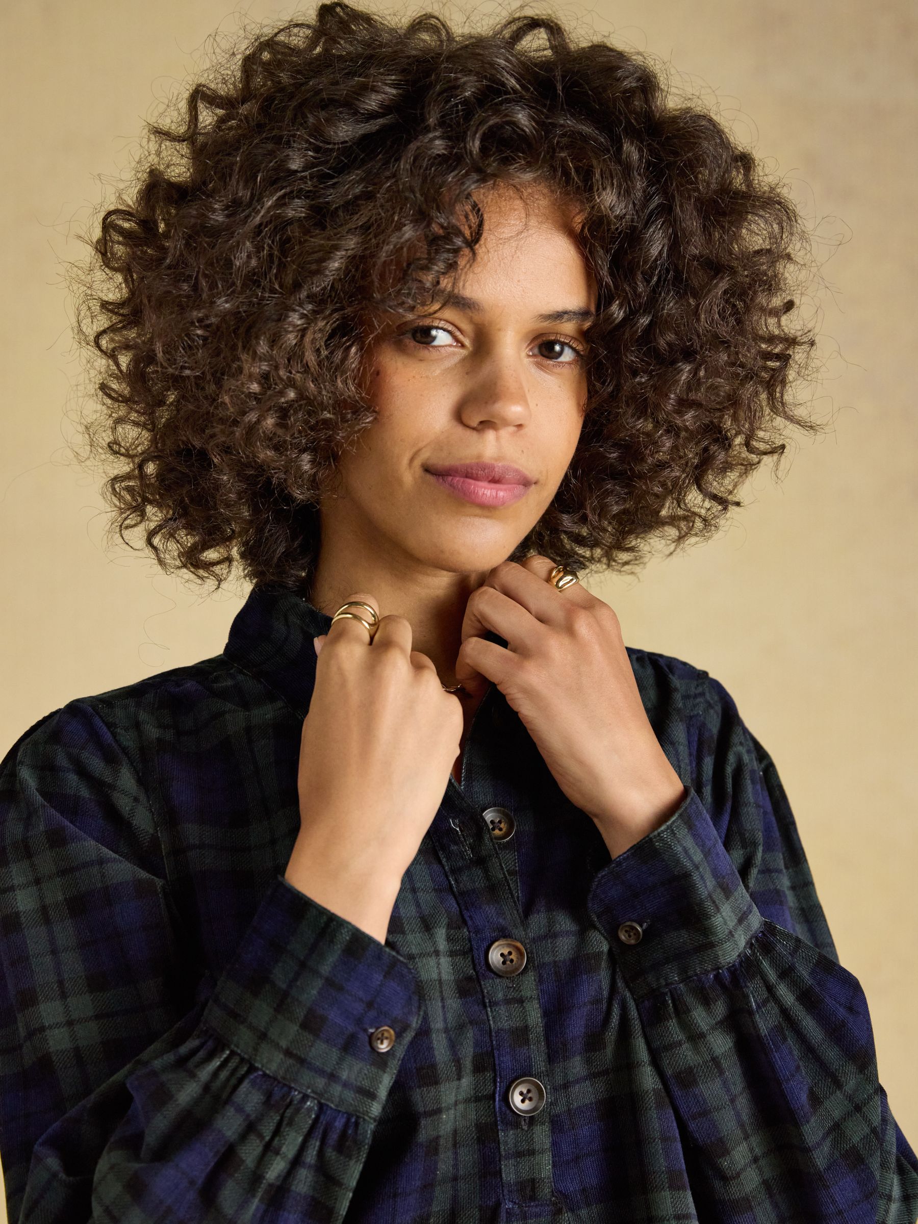 Maple Blue/Green Check Cord Shift Dress - Image 5 of 6