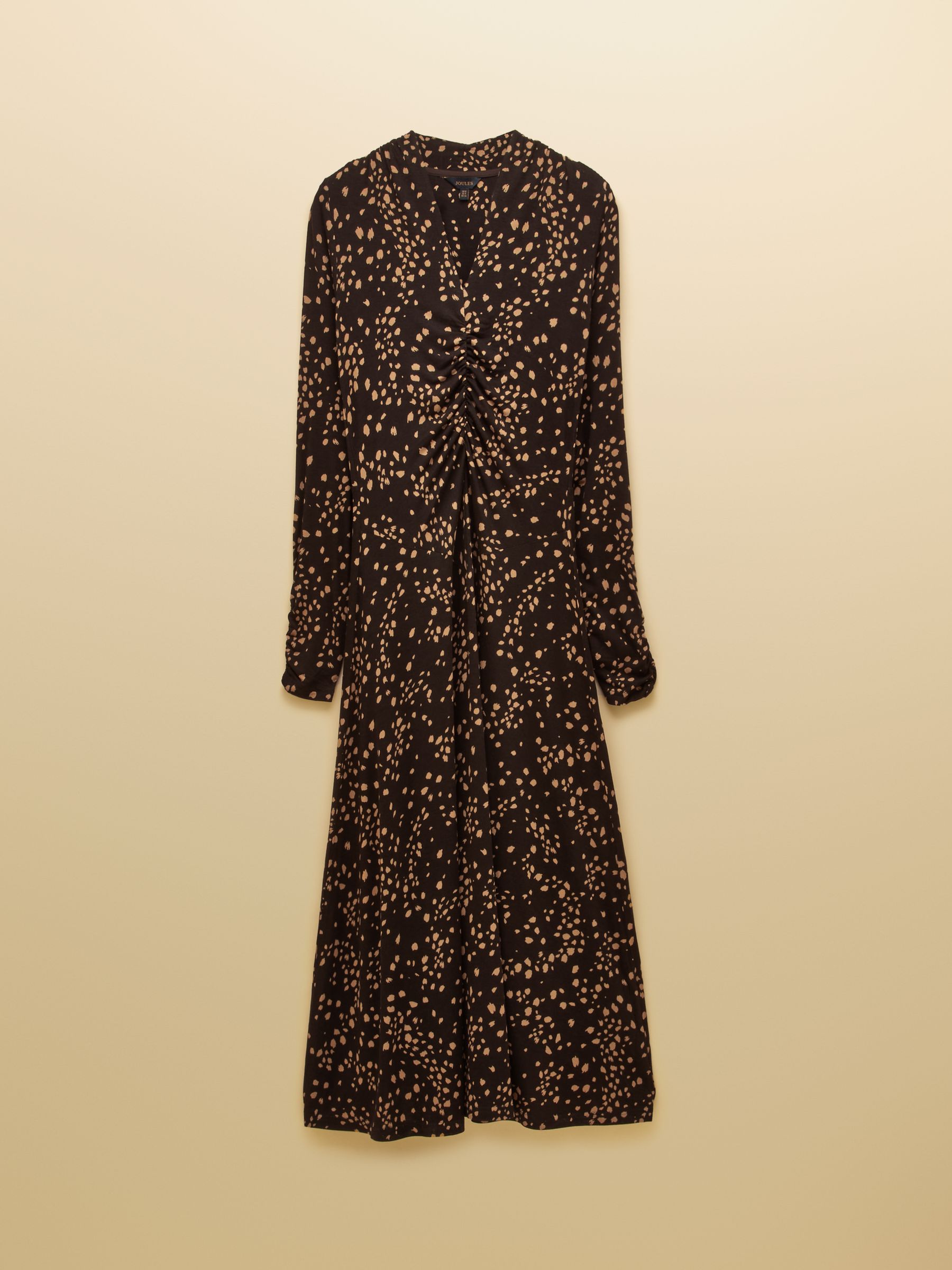 Anya Brown Spot Jersey Ruched Dress - Image 7 of 7 Anya Brown Spot Jersey Ruched Dress - Image 7 of 7
