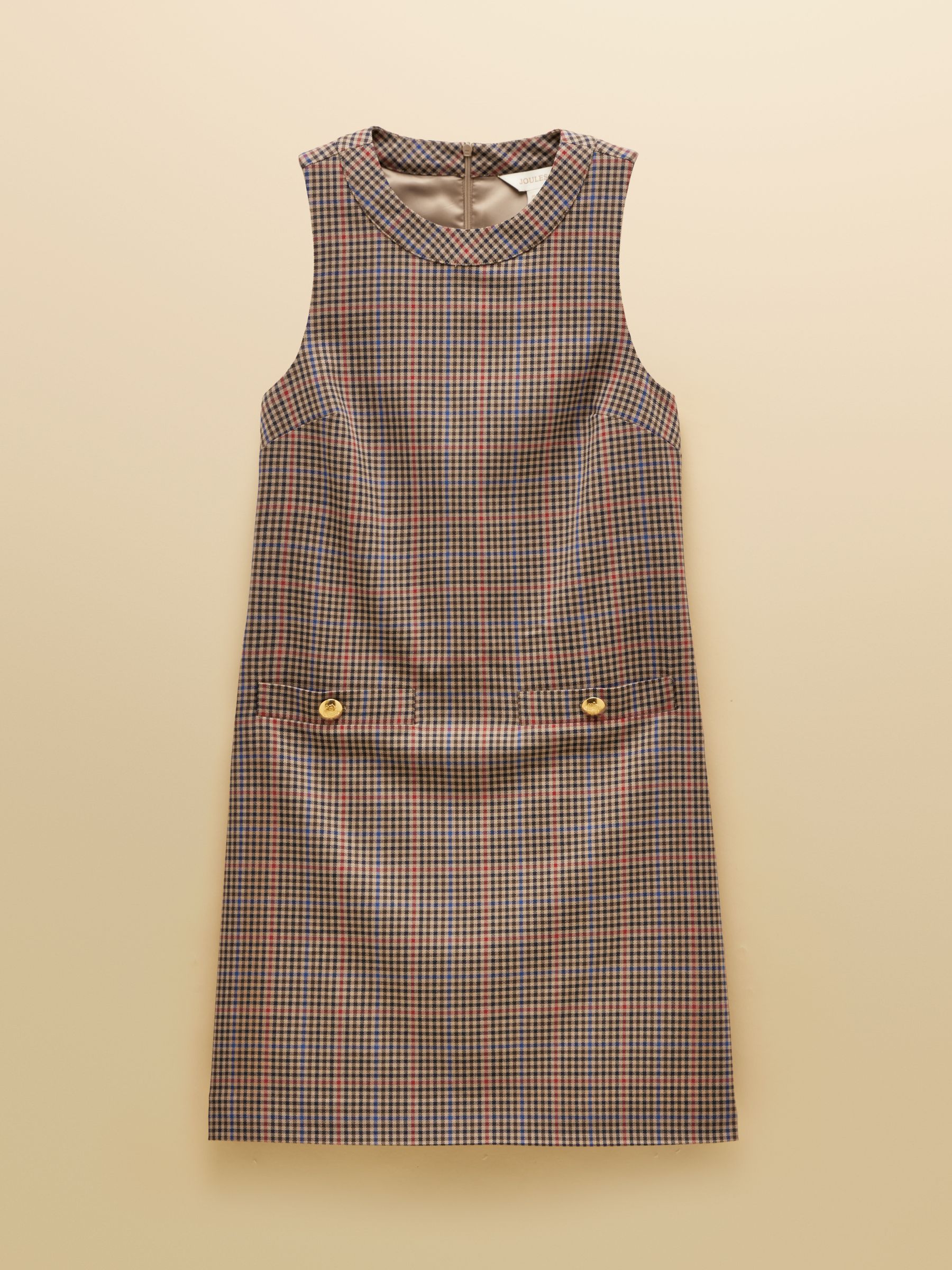Beatrice Brown Check Shift Dress - Image 7 of 7