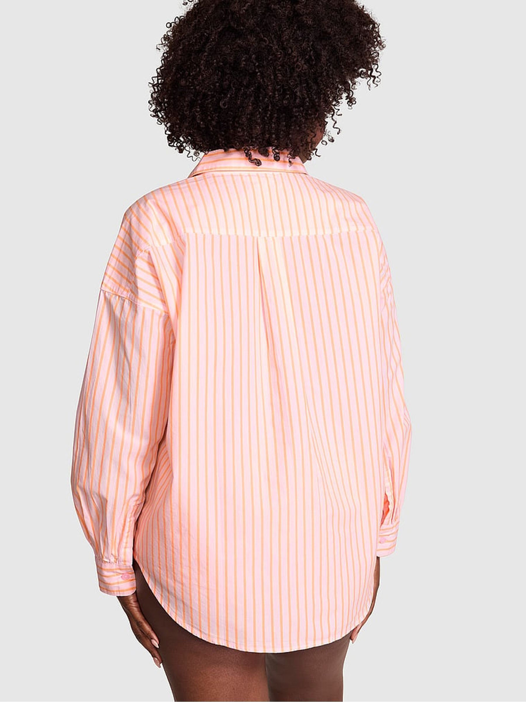 Vitamin C Orange Oversized Button Down Pyjama Top - Image 2 of 3