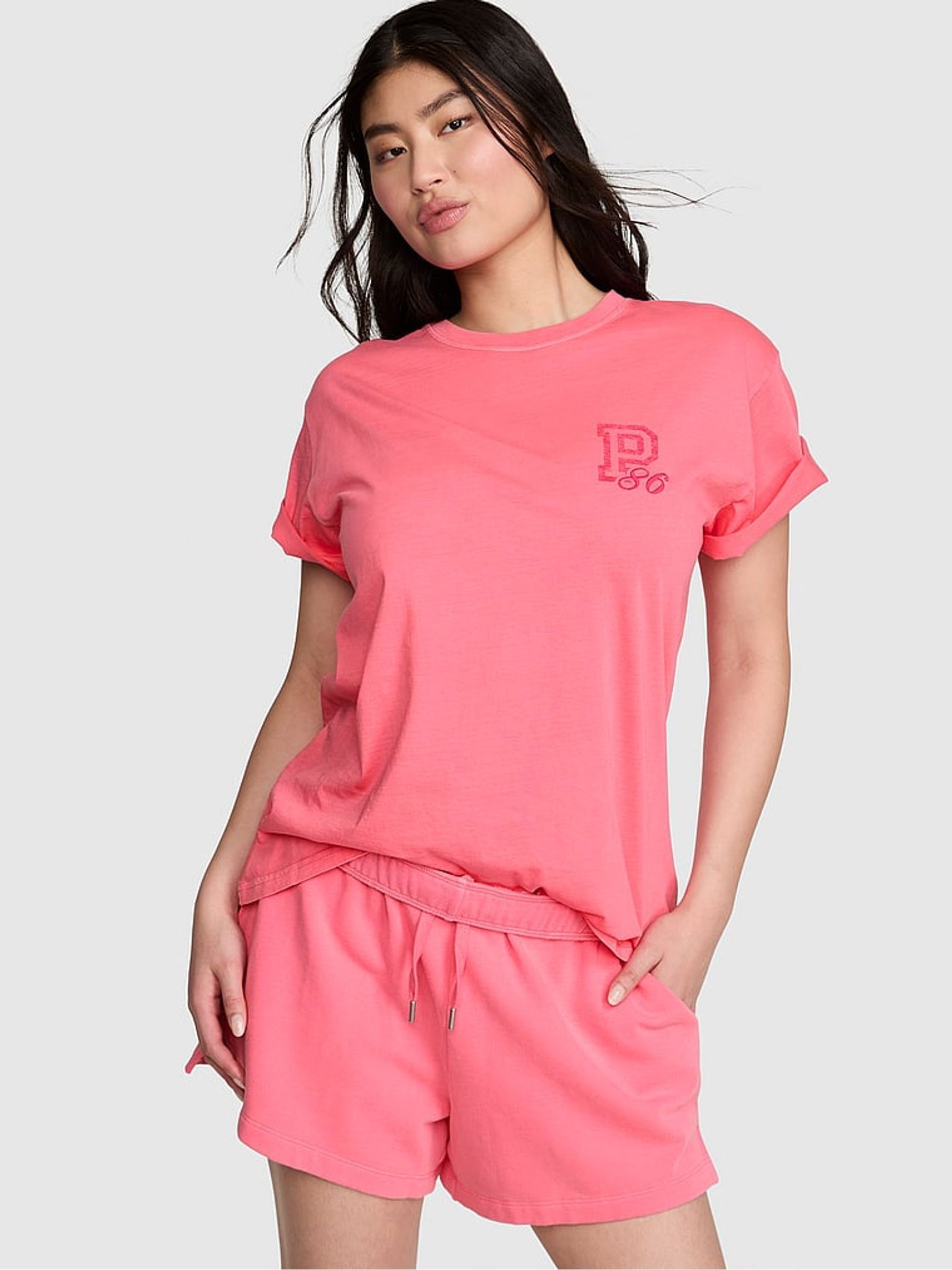 Vivid Pink Graphic T-Shirt - Image 1 of 2