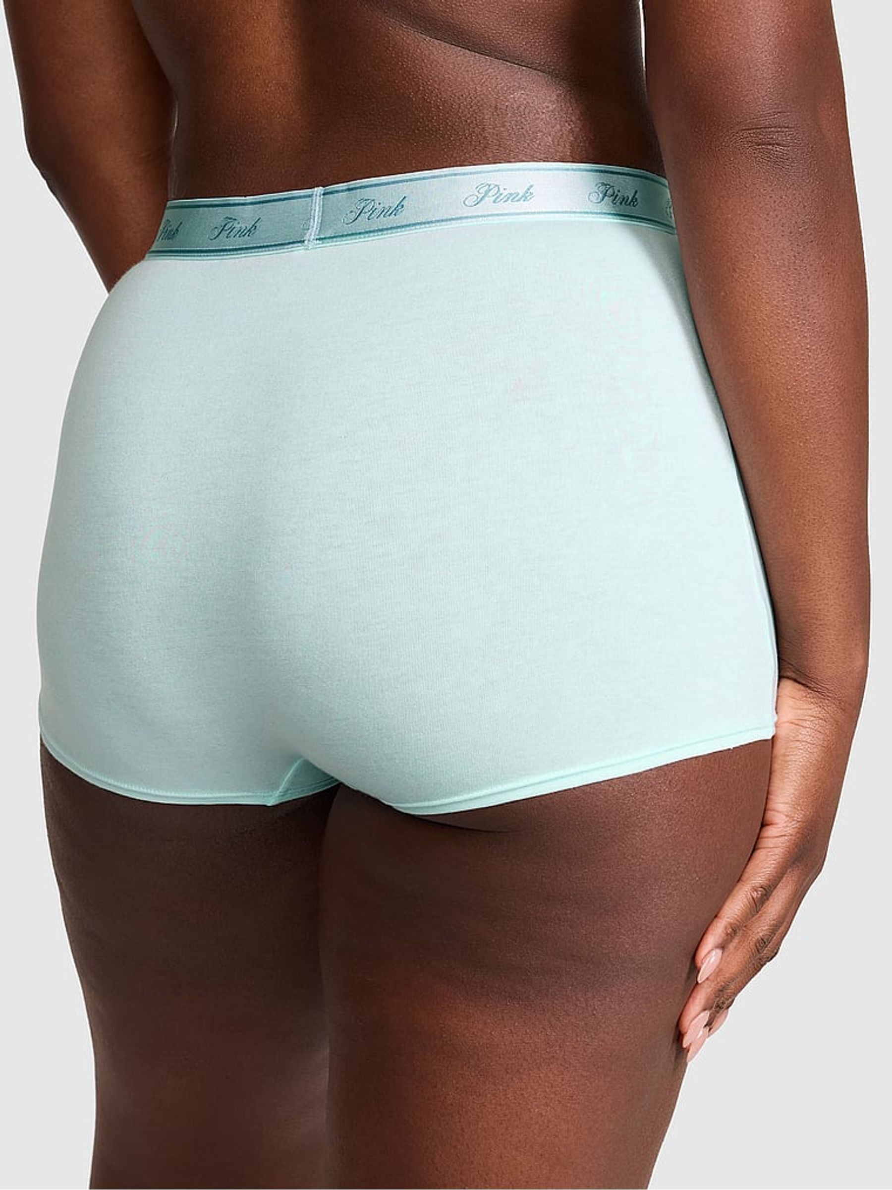 Spray Blue High Waist Cotton Logo Knickers - Image 2 of 2