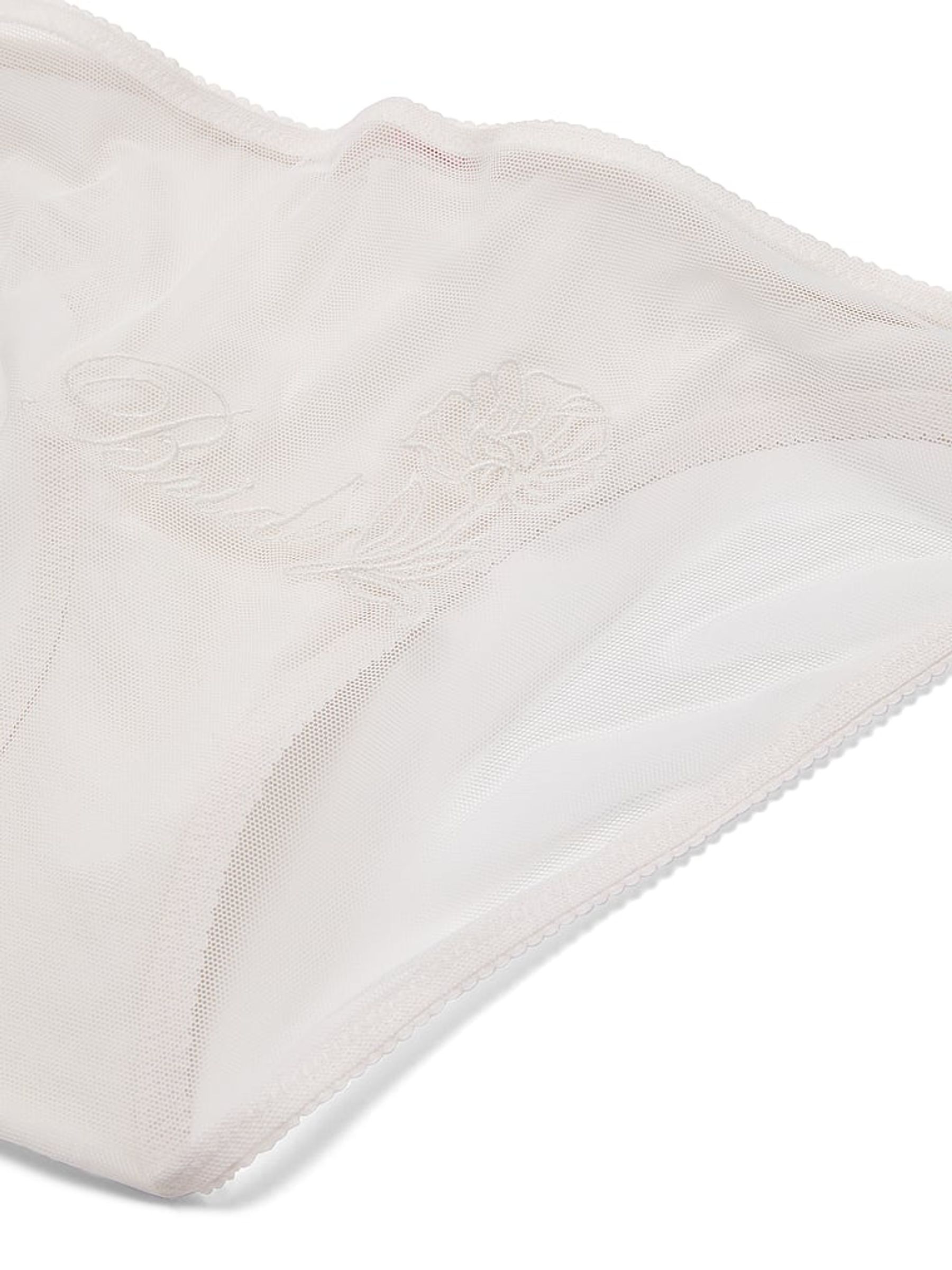 Coconut White Bikini Satin & Mesh Bride Knickers - Image 3 of 3