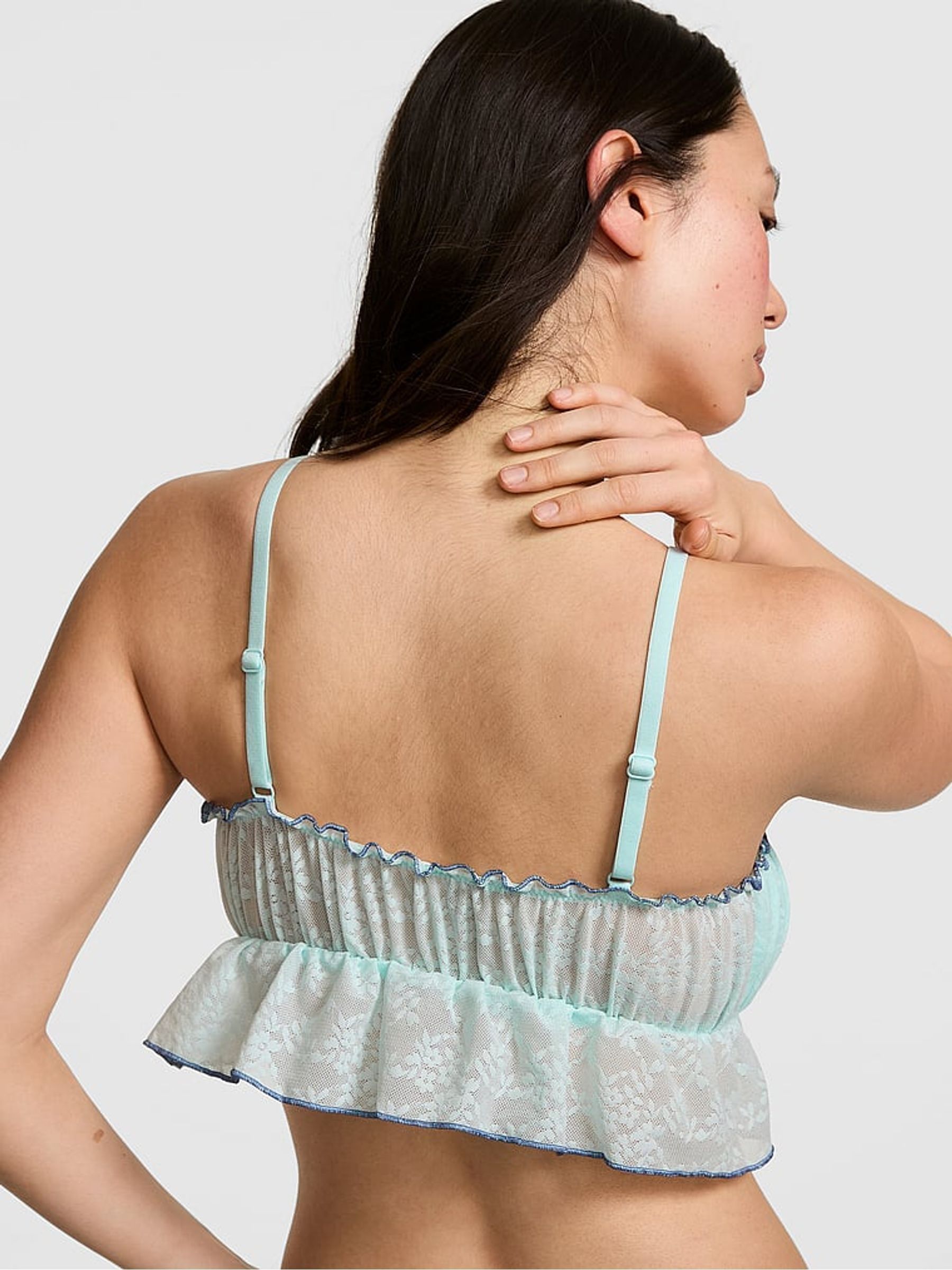 Spray Blue Ruffle Bralette - Image 2 of 2