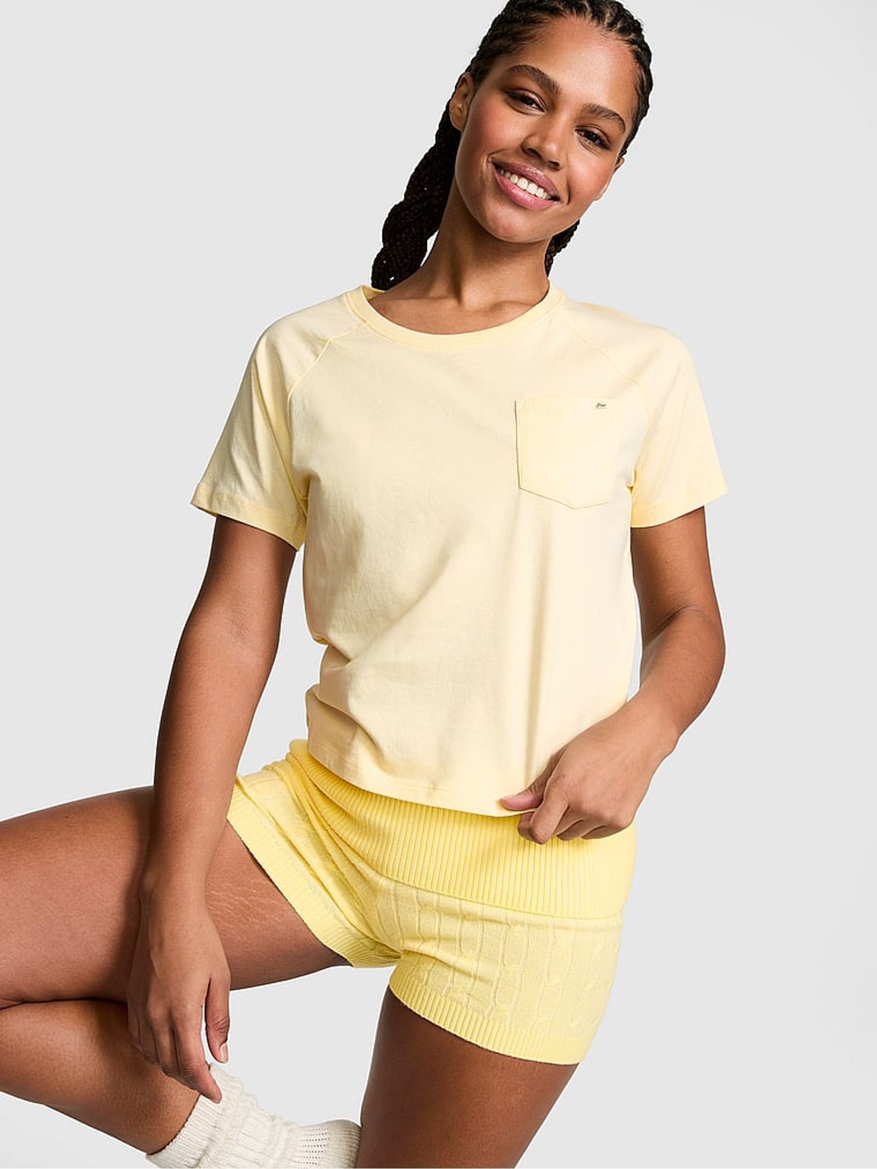 Palest Yellow Pocket Pyjama Top - Image 2 of 3