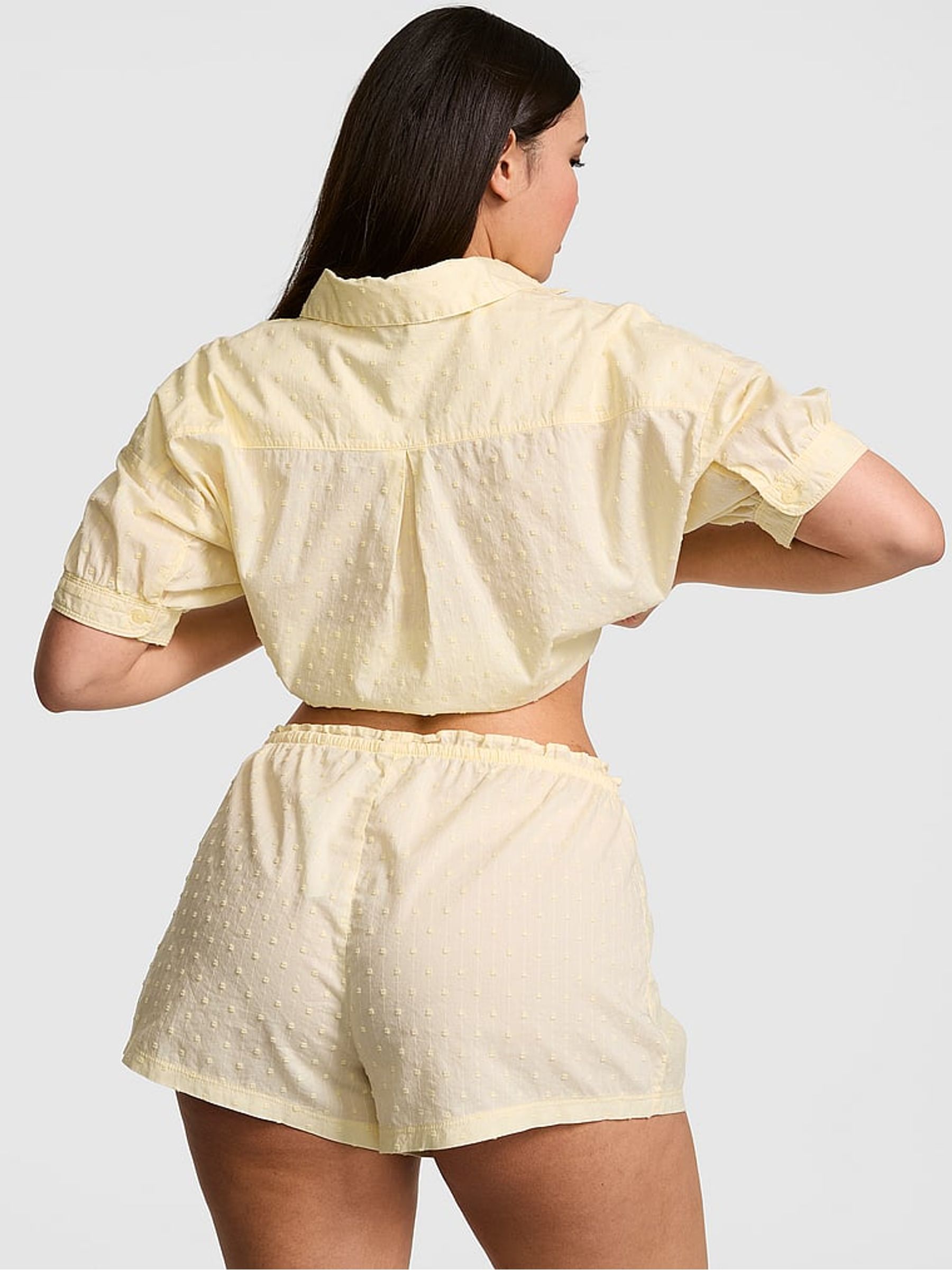 Palest Yellow Short Cotton Pyjama Bottoms - Image 3 of 3