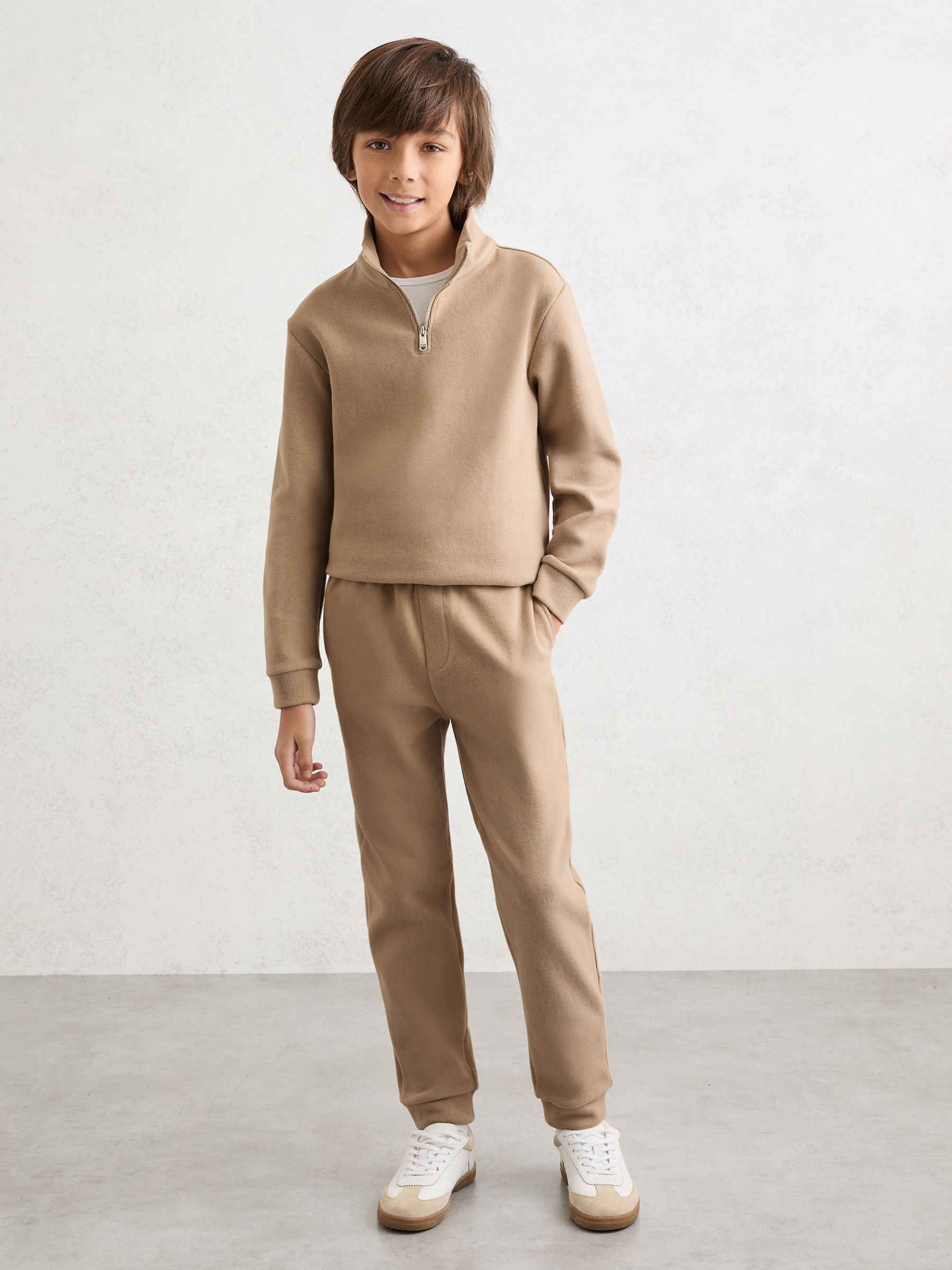 Half-Zip Sweatshirt and Joggers Set in Camel - Εικόνα 1 από 6