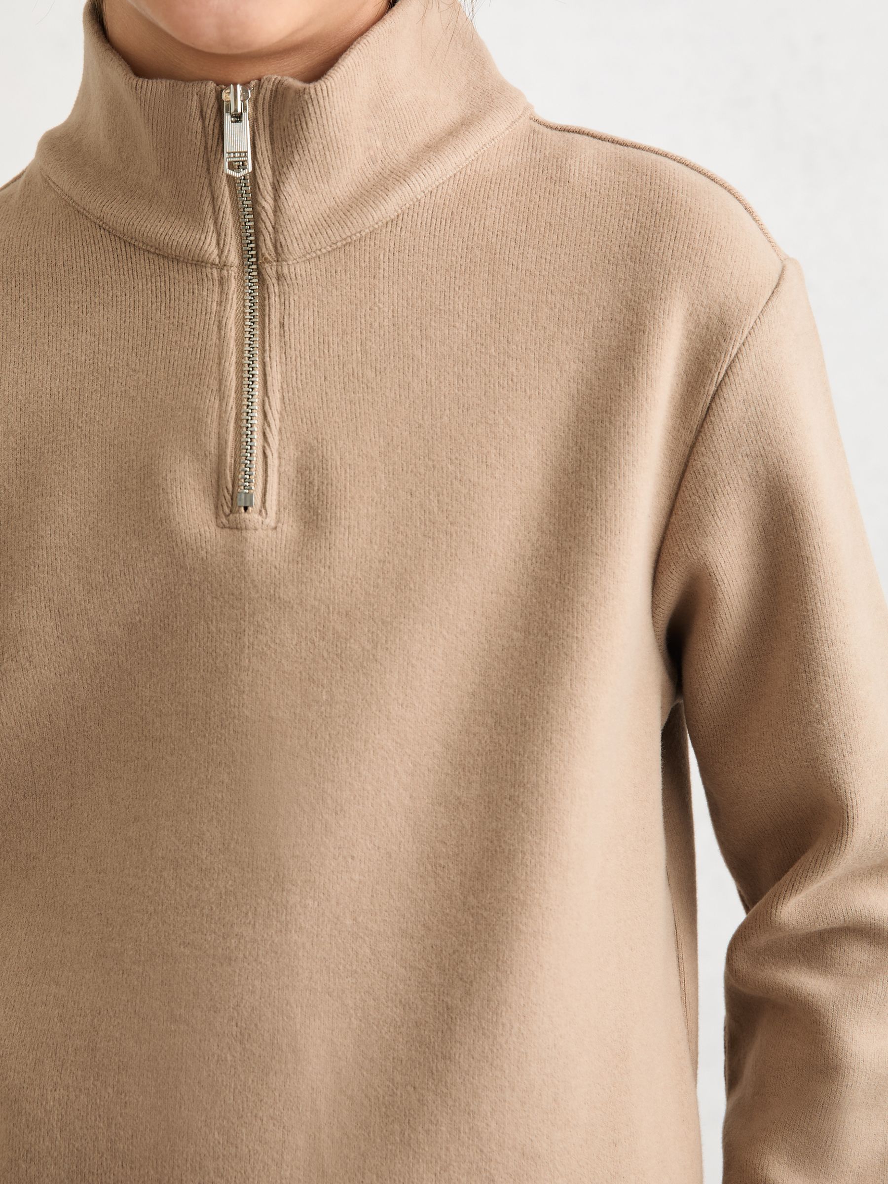 Half-Zip Sweatshirt and Joggers Set in Camel - Image 5 of 6