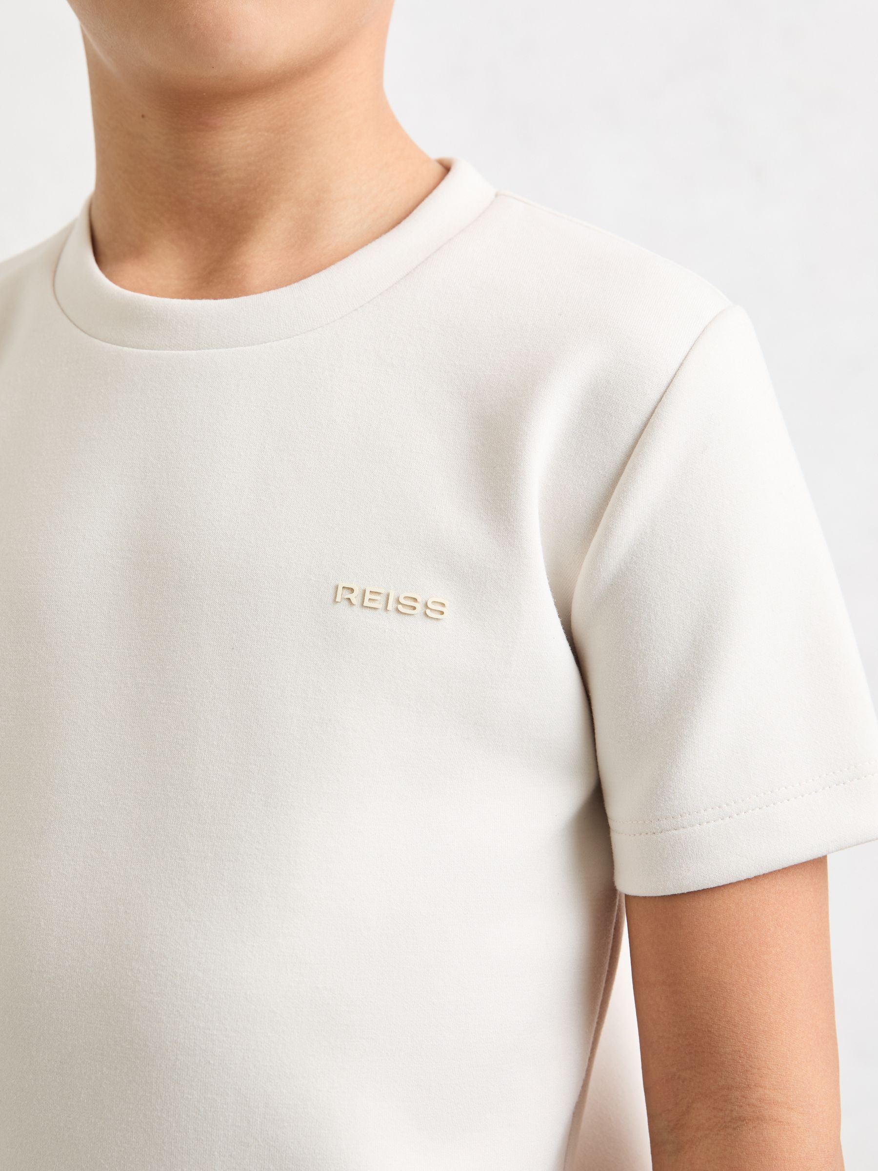 Premium Interlock Logo T-Shirt in Stone - Image 4 of 4
