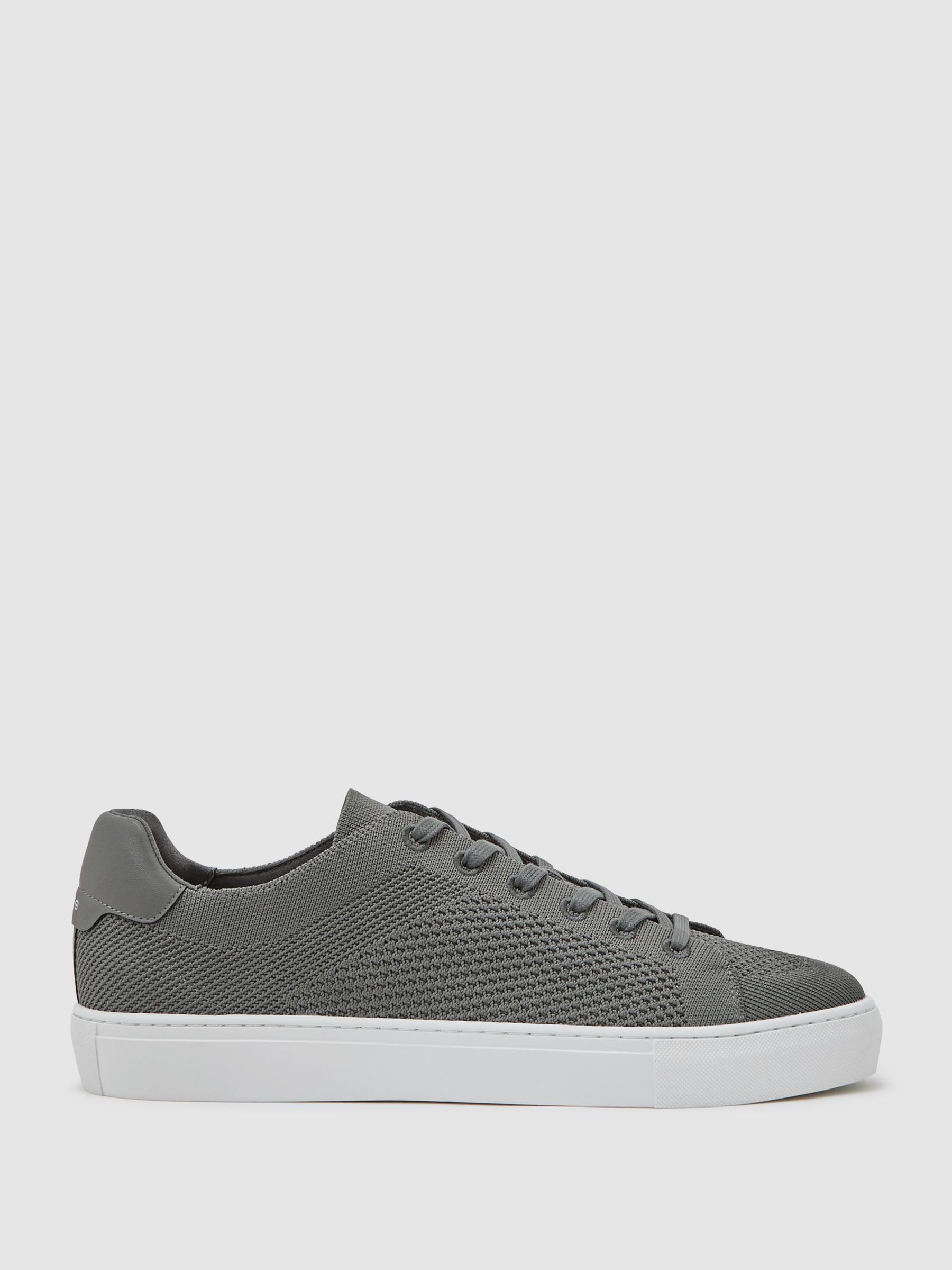 Knitted Low-Top Trainers in Grey - Image 1 of 5